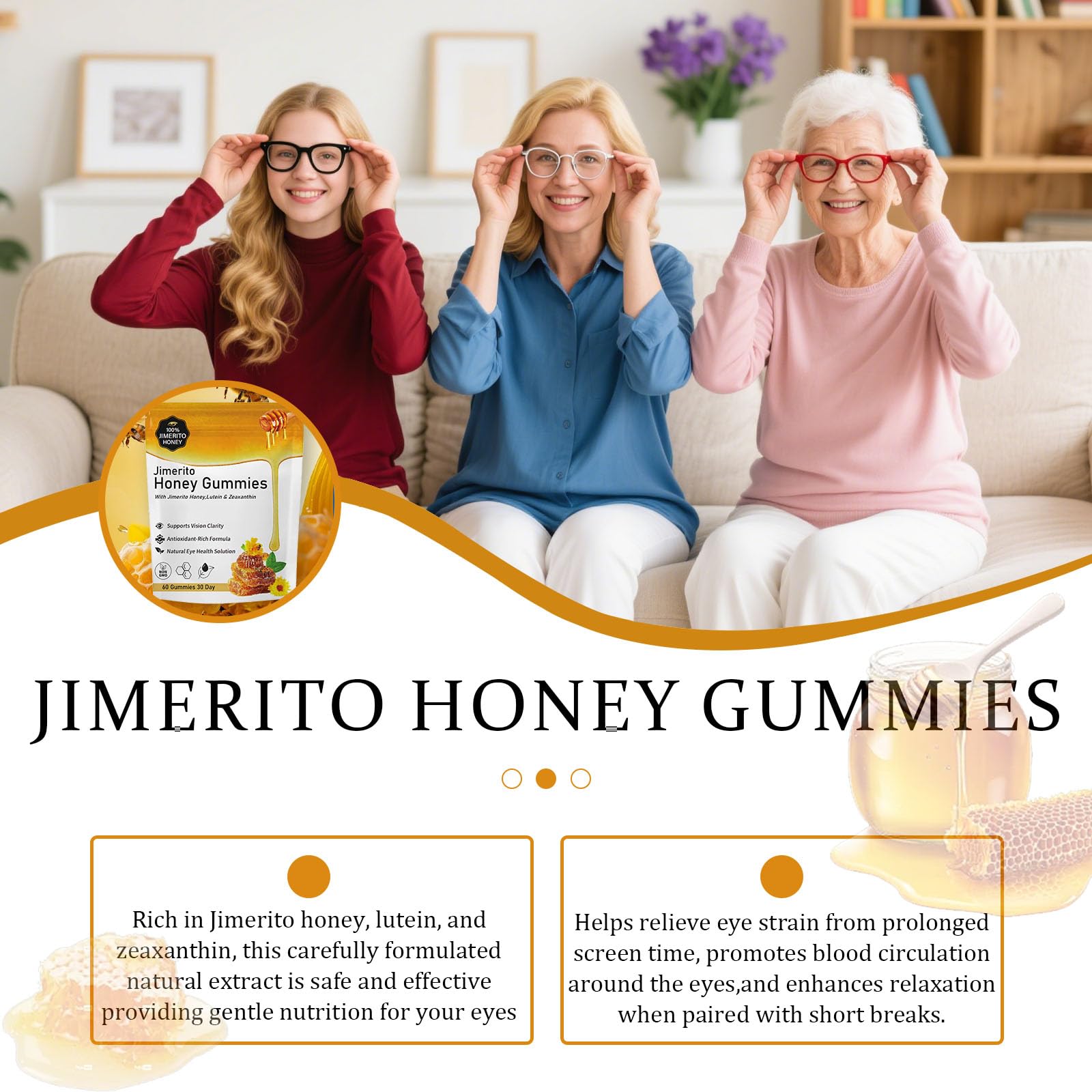 SOULRAZY etiqueta nutricional Jimerito con luteína, zeaxantina y vitaminas