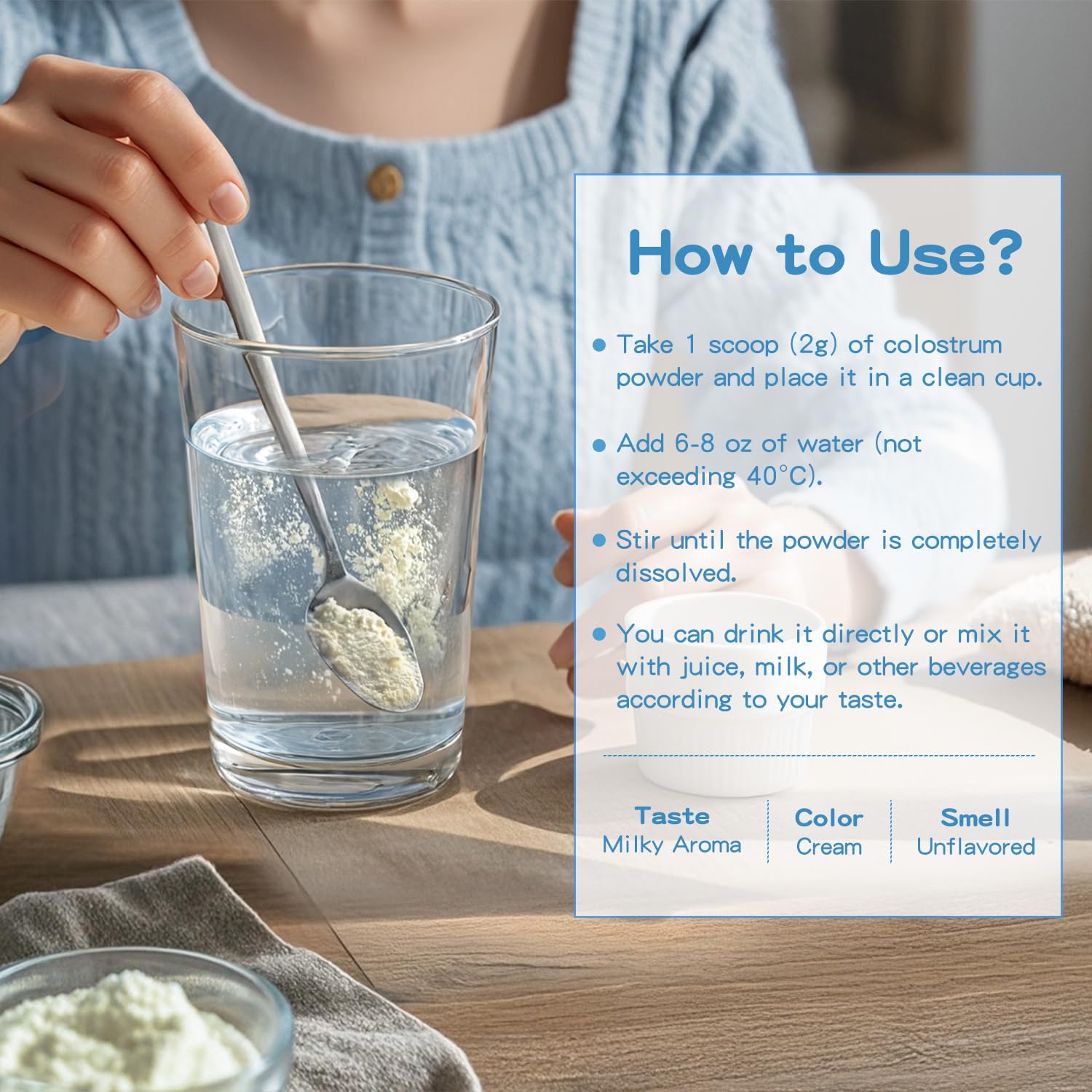 Sound Health Supplements envase junto a objetos cotidianos para referencia de tamaño