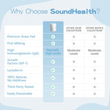SoundHealth etiqueta con información nutricional y origen orgánico