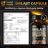 SoundHealth ingredientes naturales (sea moss, shilajit, hierbas) presentados