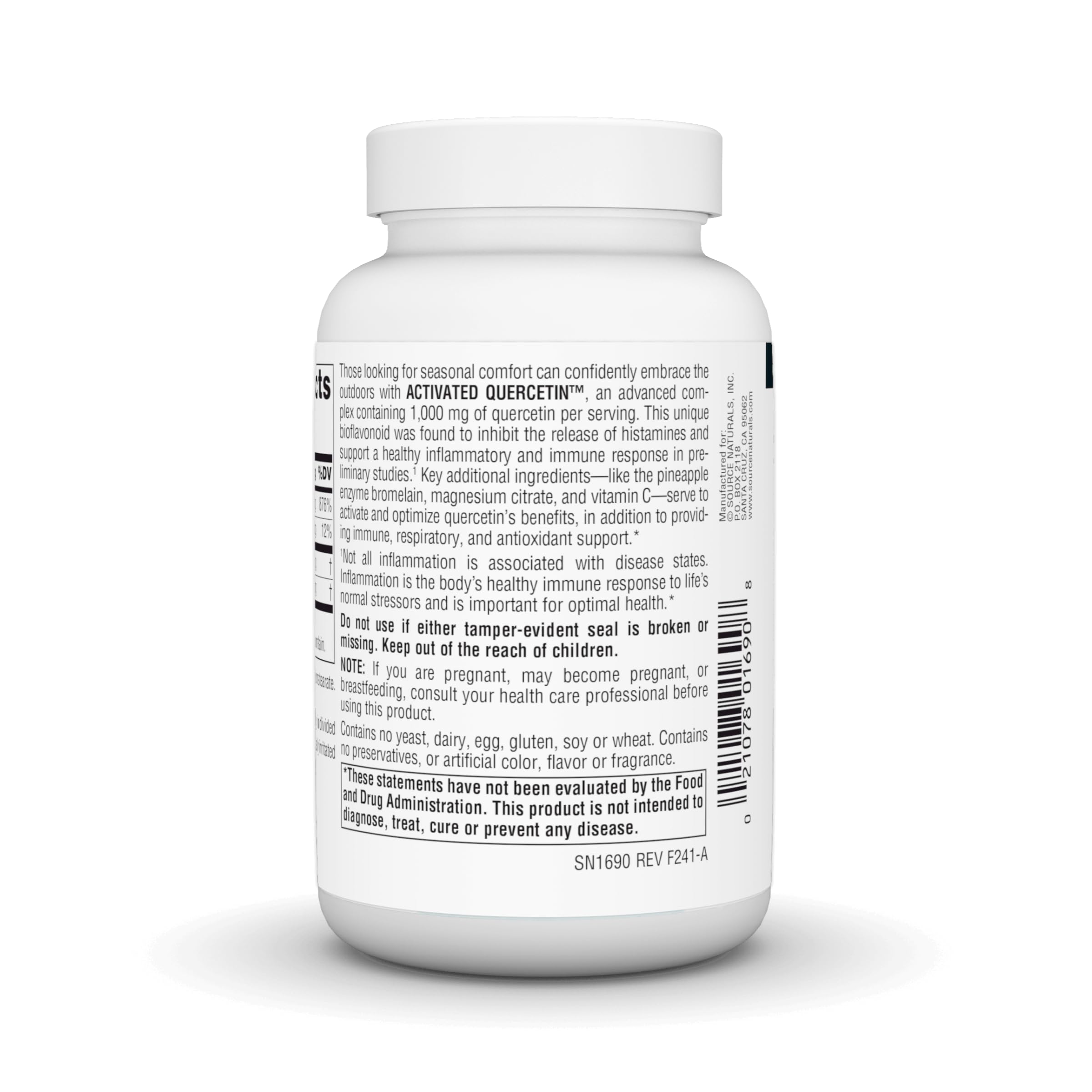 Source Naturals primeros planos de bromelina y vitamina C para sinergia