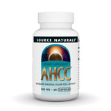 Source Naturals frasco AHCC 500 mg vista frontal y legible