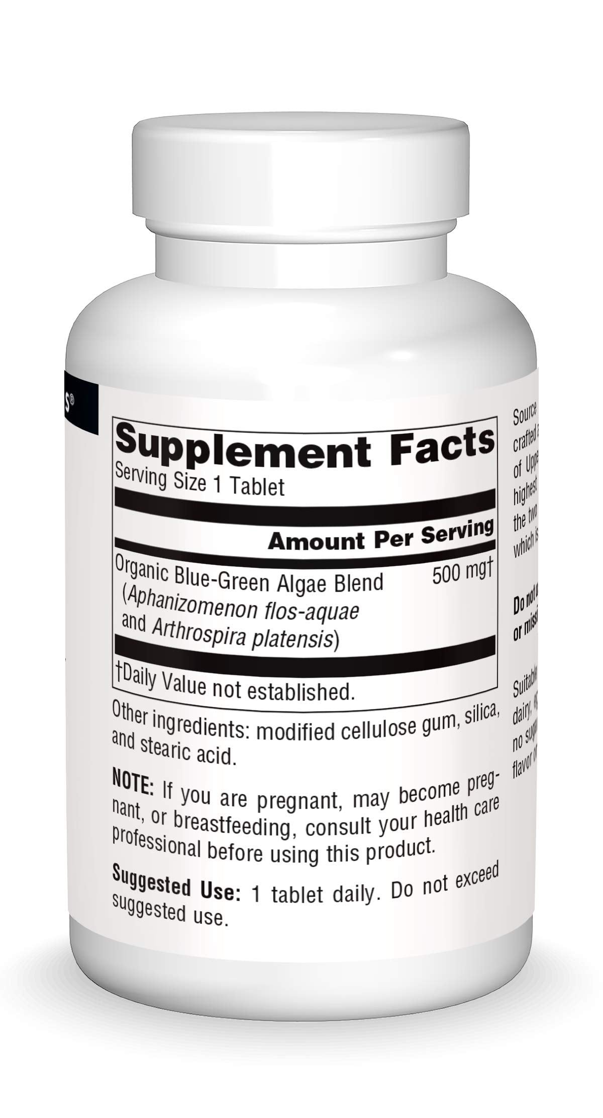 Source Naturals detalle de tabletas de 500 mg fácil de tragar