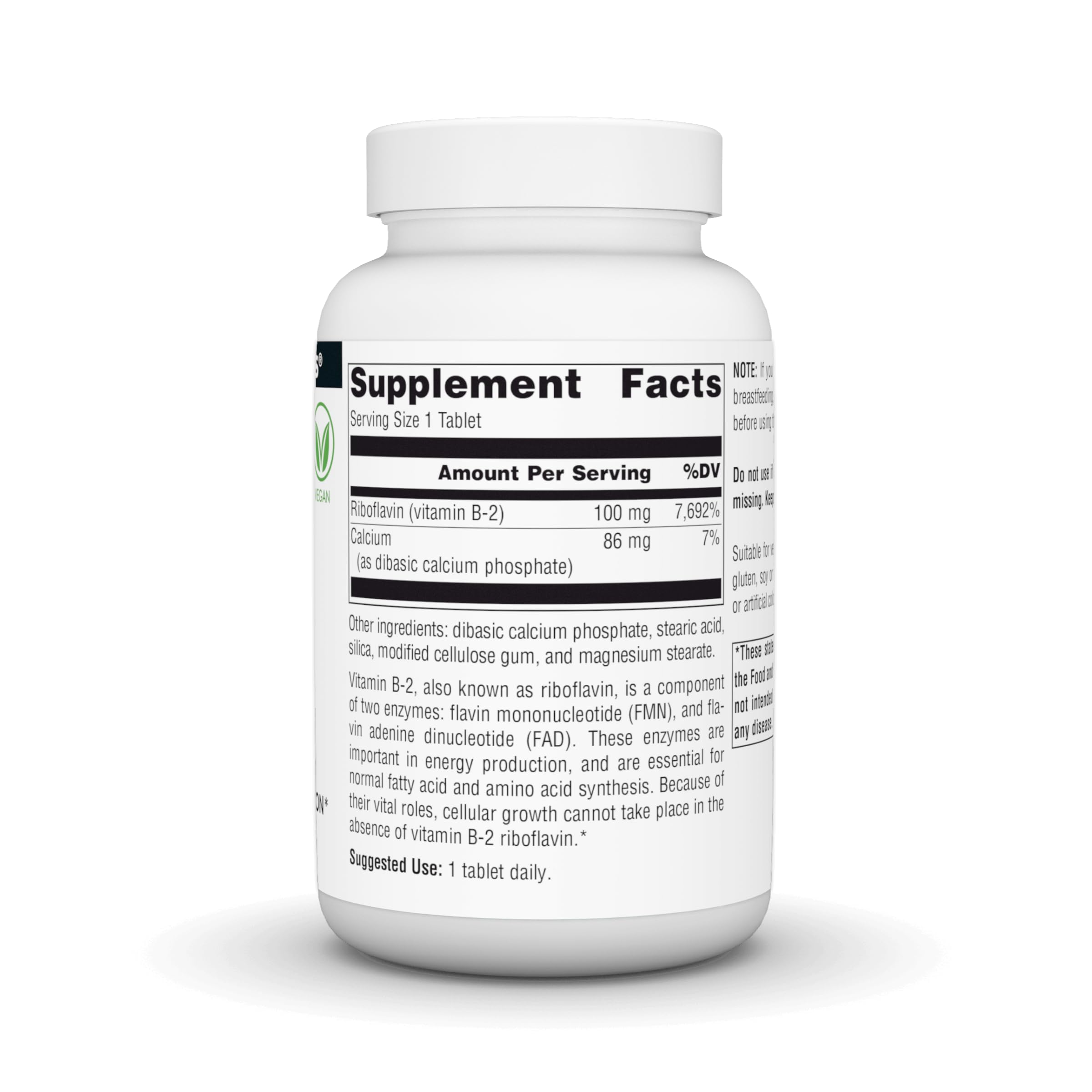 Source Naturals B-2 tableta en mano demostrando dosificación fácil y portátil