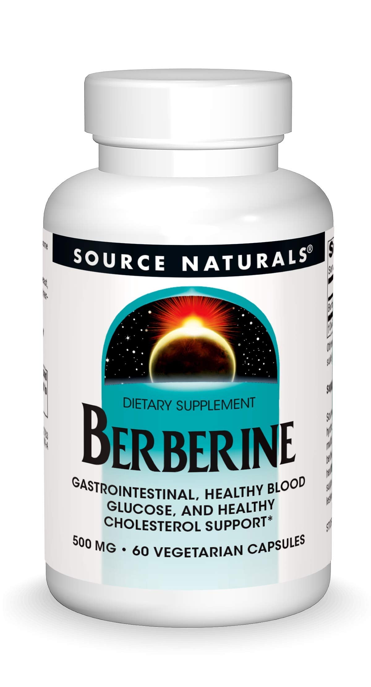 Source Naturals frontal del envase mostrando cápsulas y beneficio de dosis clara