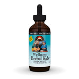 Source Naturals botella frontal Wellness Herbal Kids mostrando el envase y ventaja de dosificar fácil