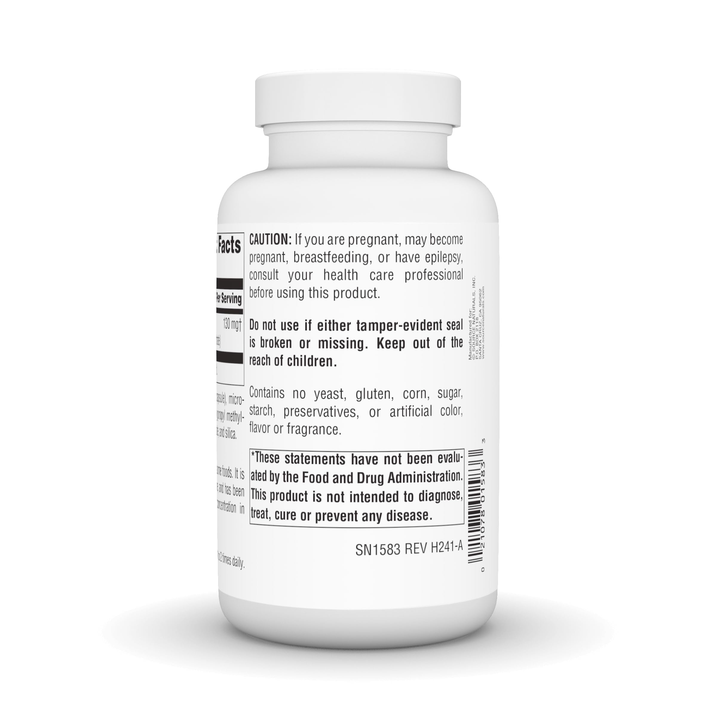 Source Naturals cápsula en mano demostrando dosis práctica y conveniencia