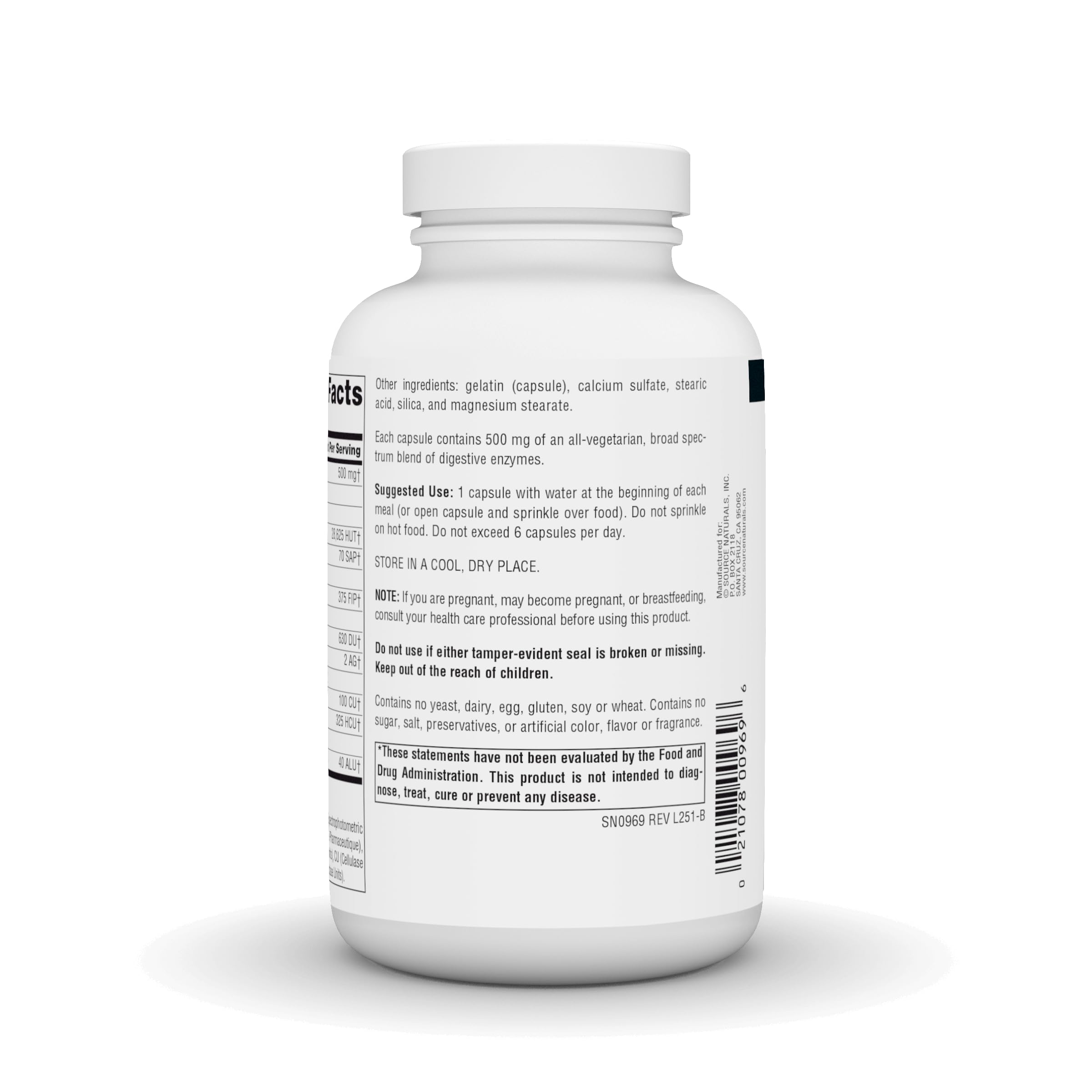 Source Naturals espolvoreado sobre alimento frío para uso práctico y conveniente
