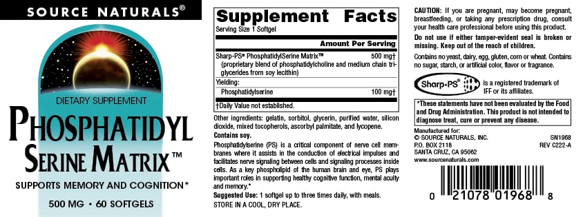 Source Naturals envase abierto con cápsulas mostrando cantidad dentro