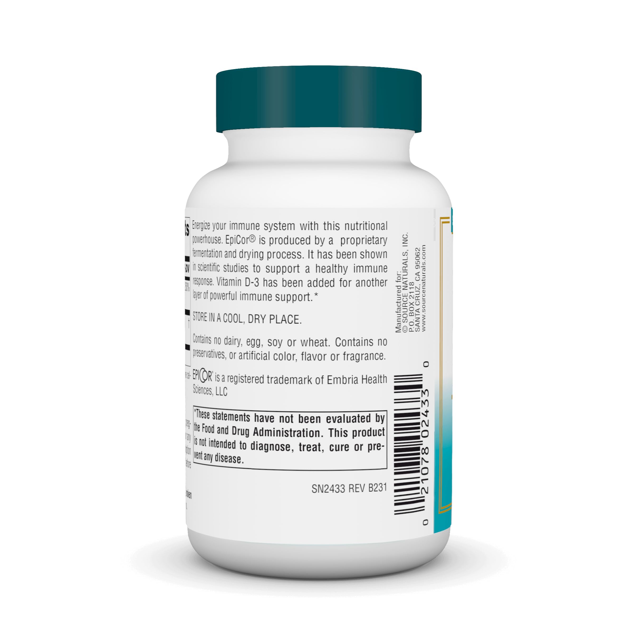 Source Naturals cápsula en mano para comparar tamaño y uso diario conveniente