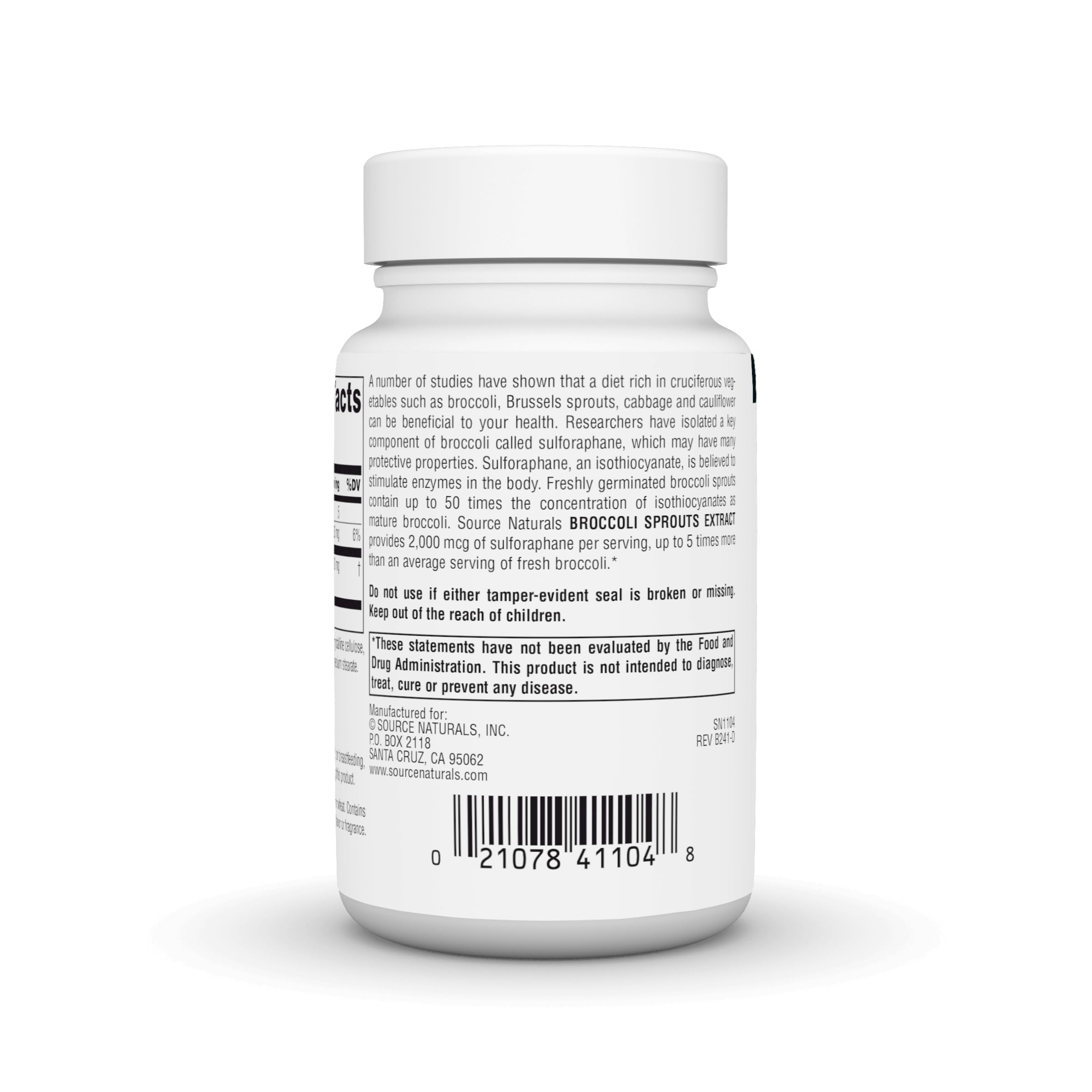 Source Naturals etiqueta con lista de ingredientes y beneficios claros