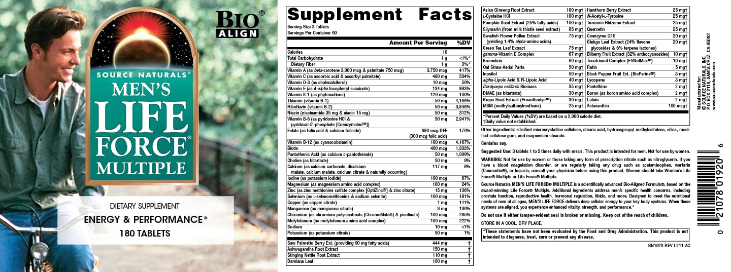 Source Naturals etiqueta con lista de ingredientes y advertencias claras