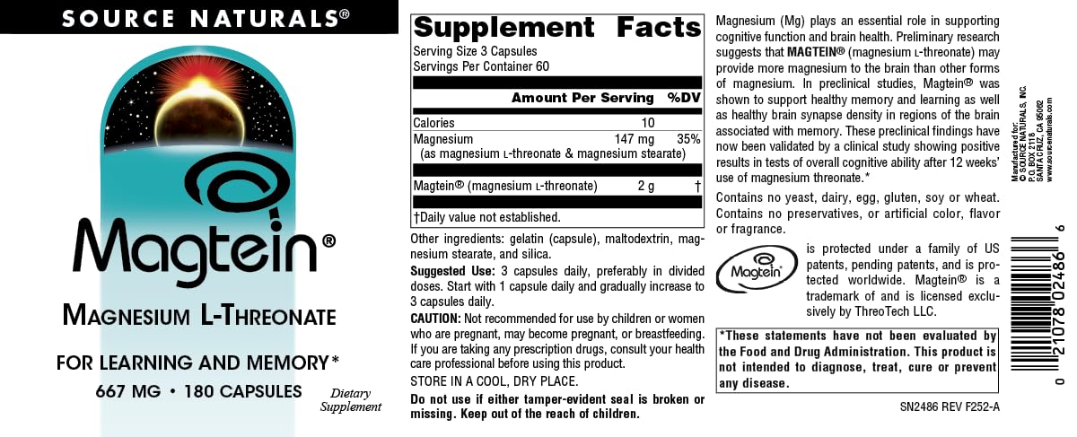 Source Naturals etiqueta nutricional en primer plano para verificar ingredientes