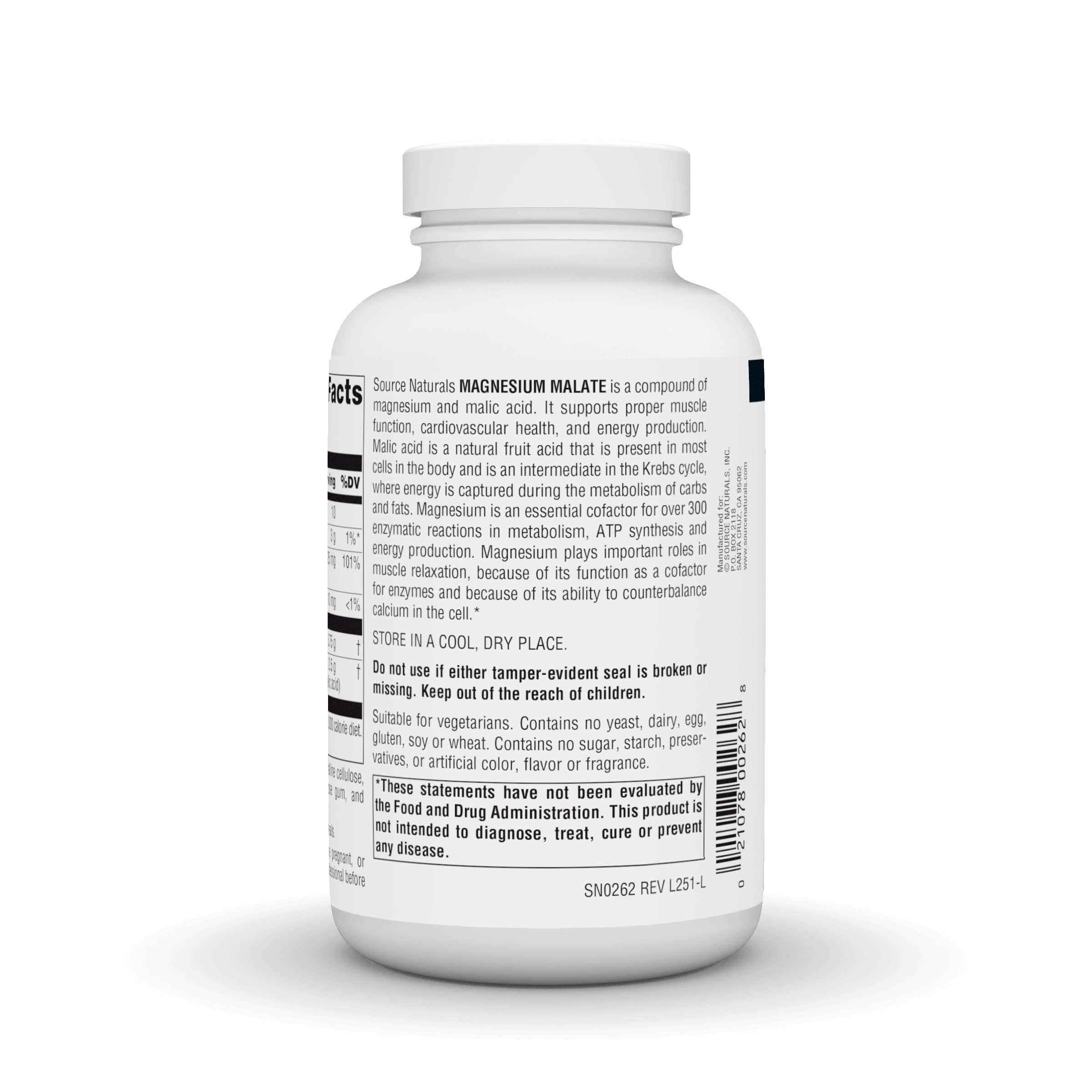 Source Naturals etiqueta nutricional legible con indicaciones y dosis