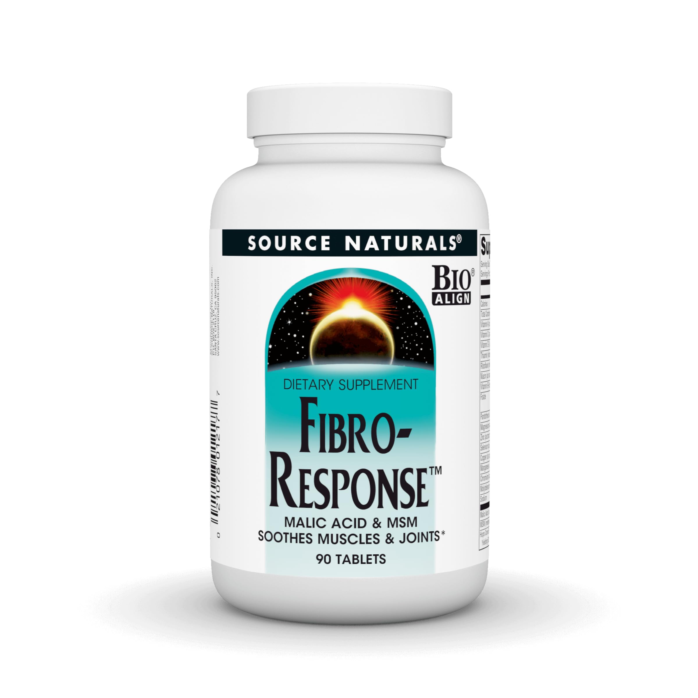 Source Naturals frasco Fibro-Response mostrando etiqueta clara y beneficios