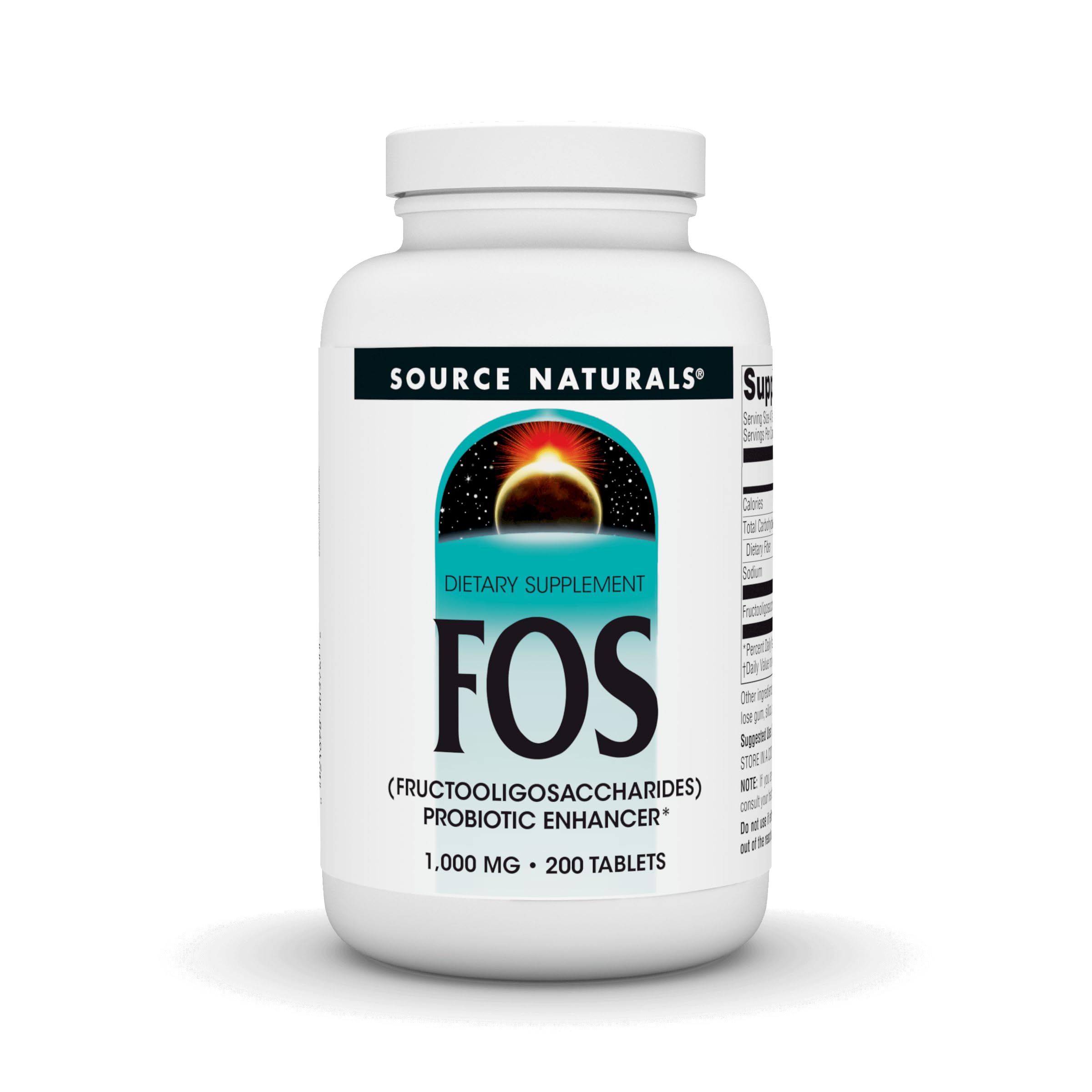 Source Naturals vista frontal del envase con 200 tabletas, diseño claro