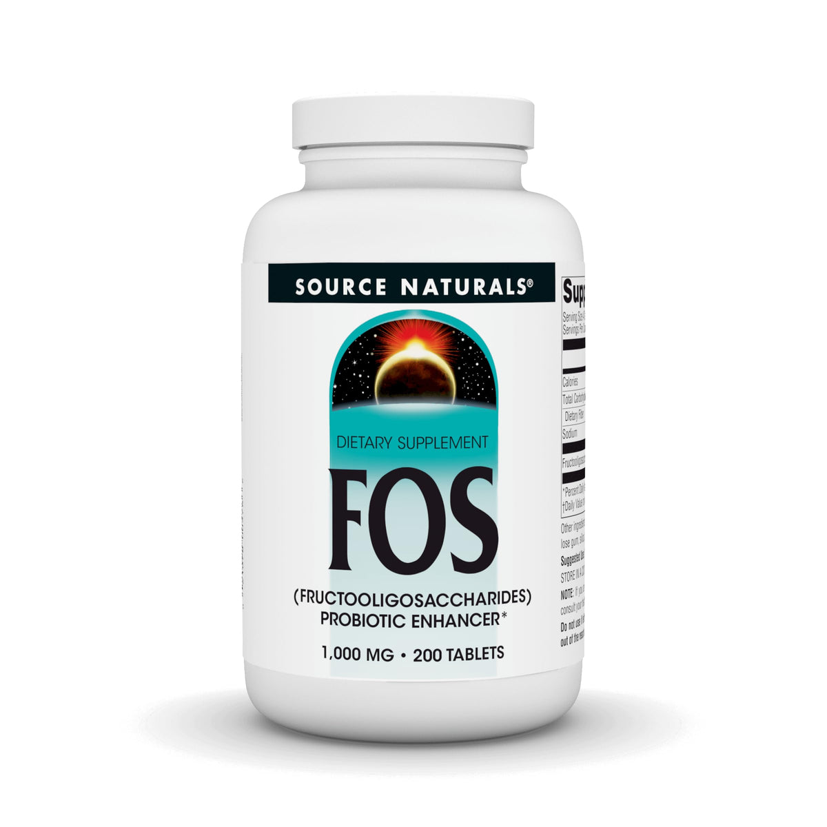 Source Naturals vista frontal del envase con 200 tabletas, diseño claro