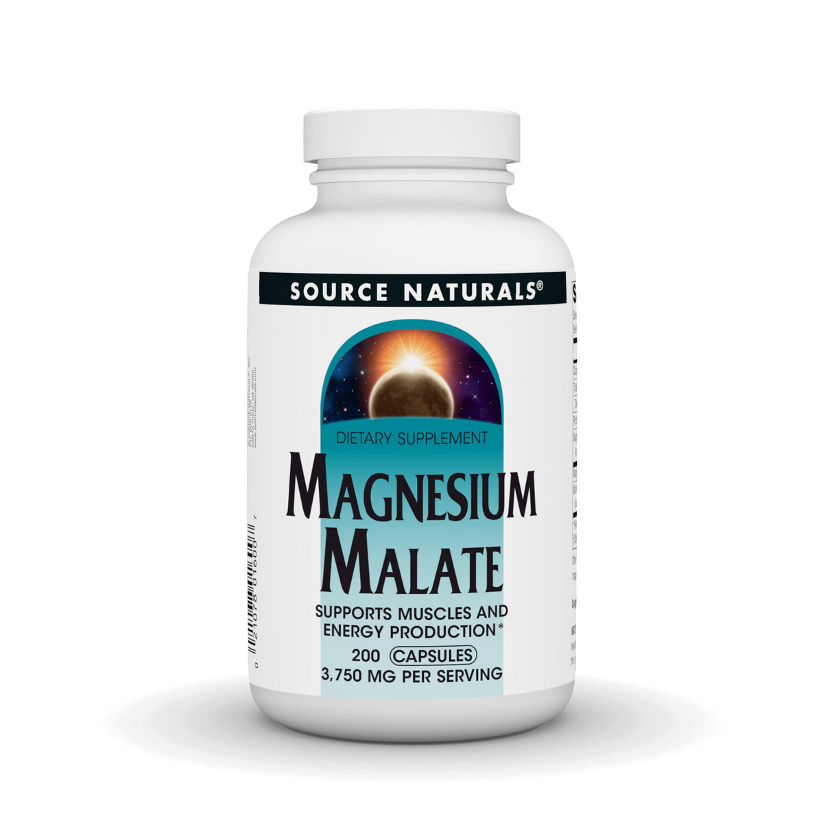 Source Naturals frasco delante mostrando etiqueta clara y beneficio de apoyo muscular