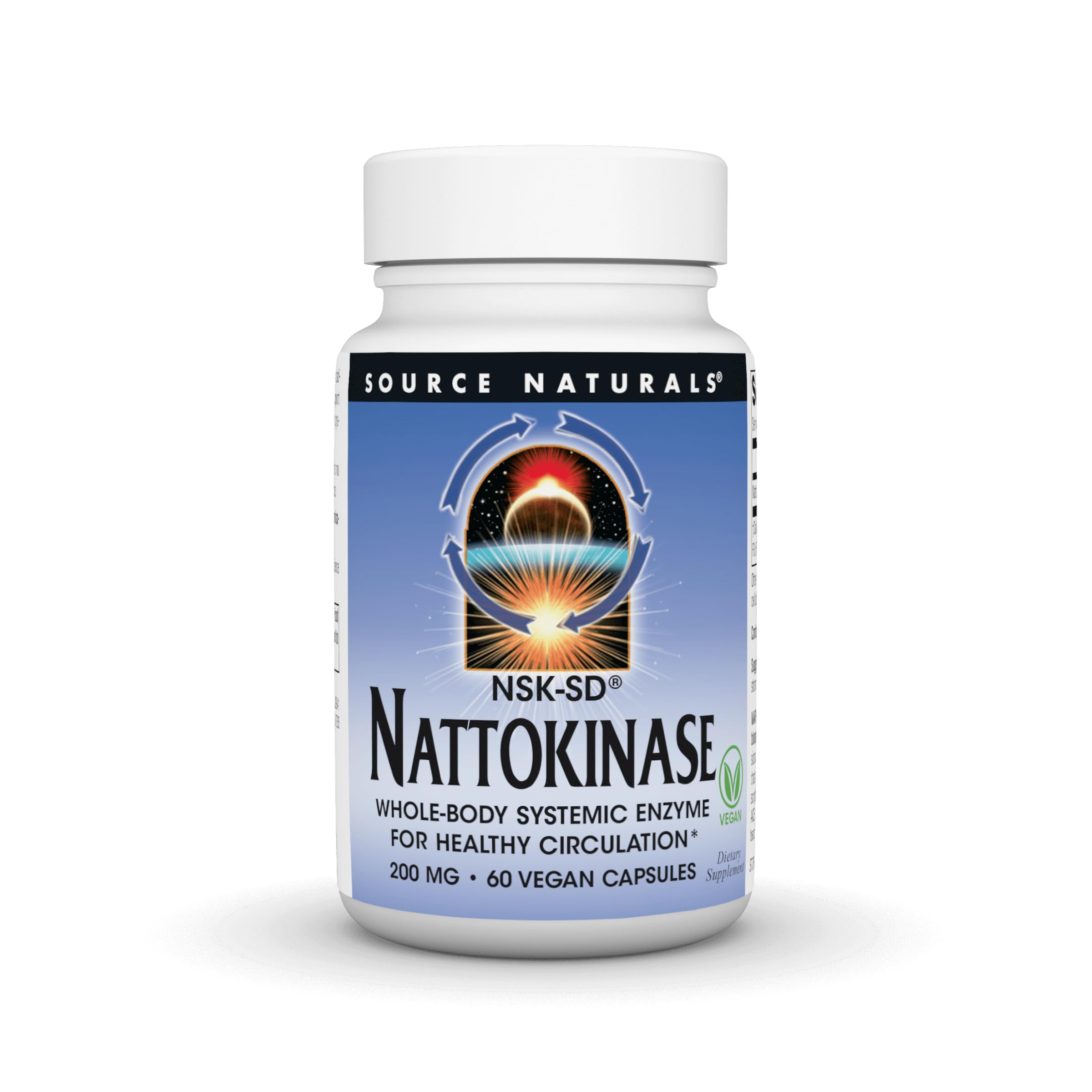 Source Naturals frasco frontal mostrando la etiqueta y beneficio de circulación