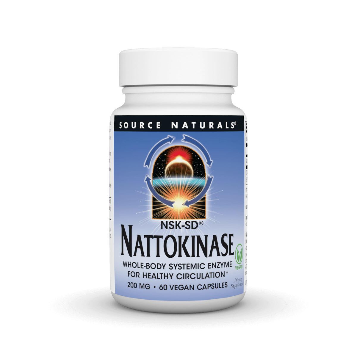Source Naturals frasco frontal mostrando la etiqueta y beneficio de circulación