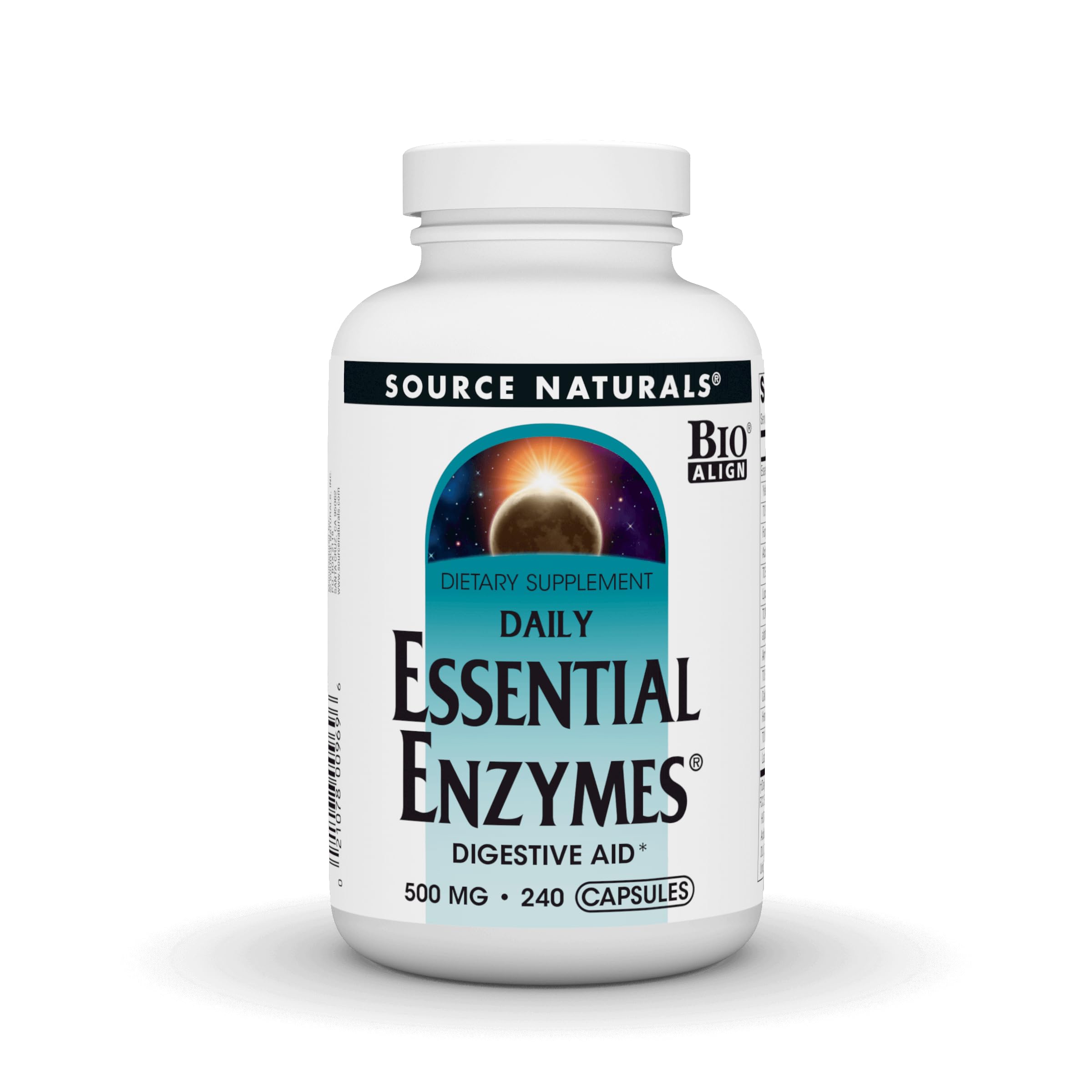Source Naturals frasco frontal, etiqueta clara y beneficio de soporte digestivo