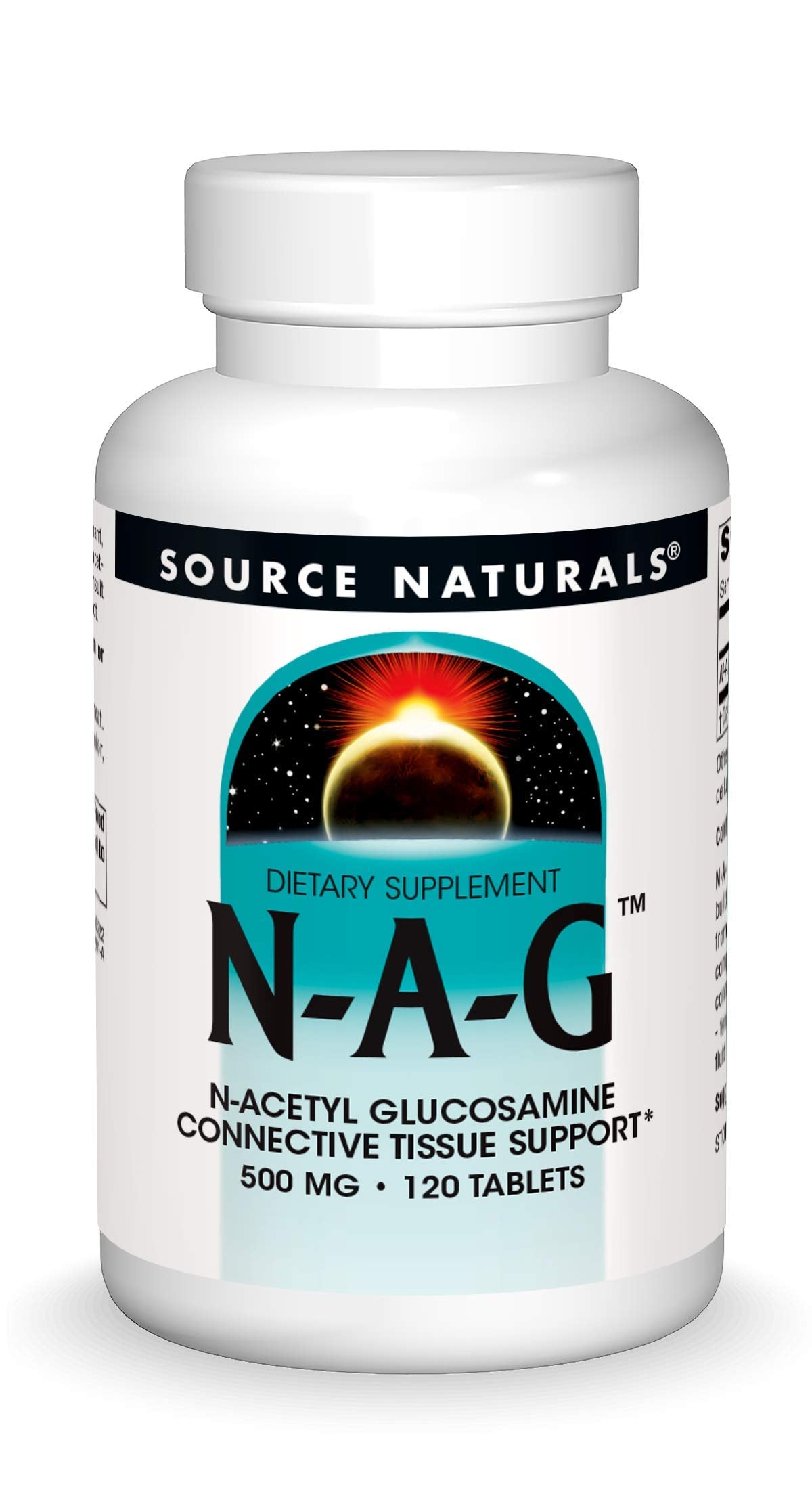 Source Naturals frasco frontal mostrando 120 tabletas y rótulo claro