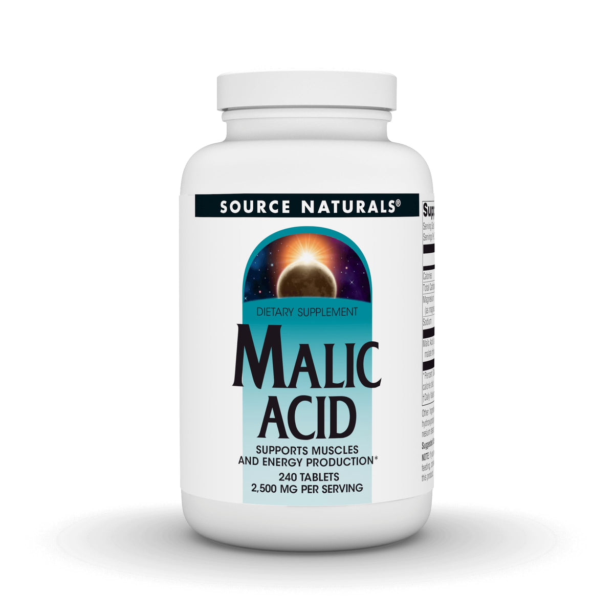Source Naturals botella frontal mostrando 240 tabletas y beneficios de energía