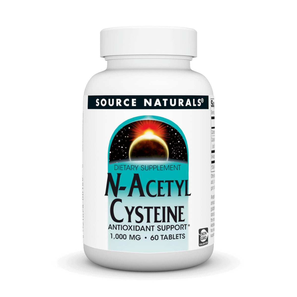 Source Naturals frasco frontal mostrando 60 tabletas y etiqueta clara