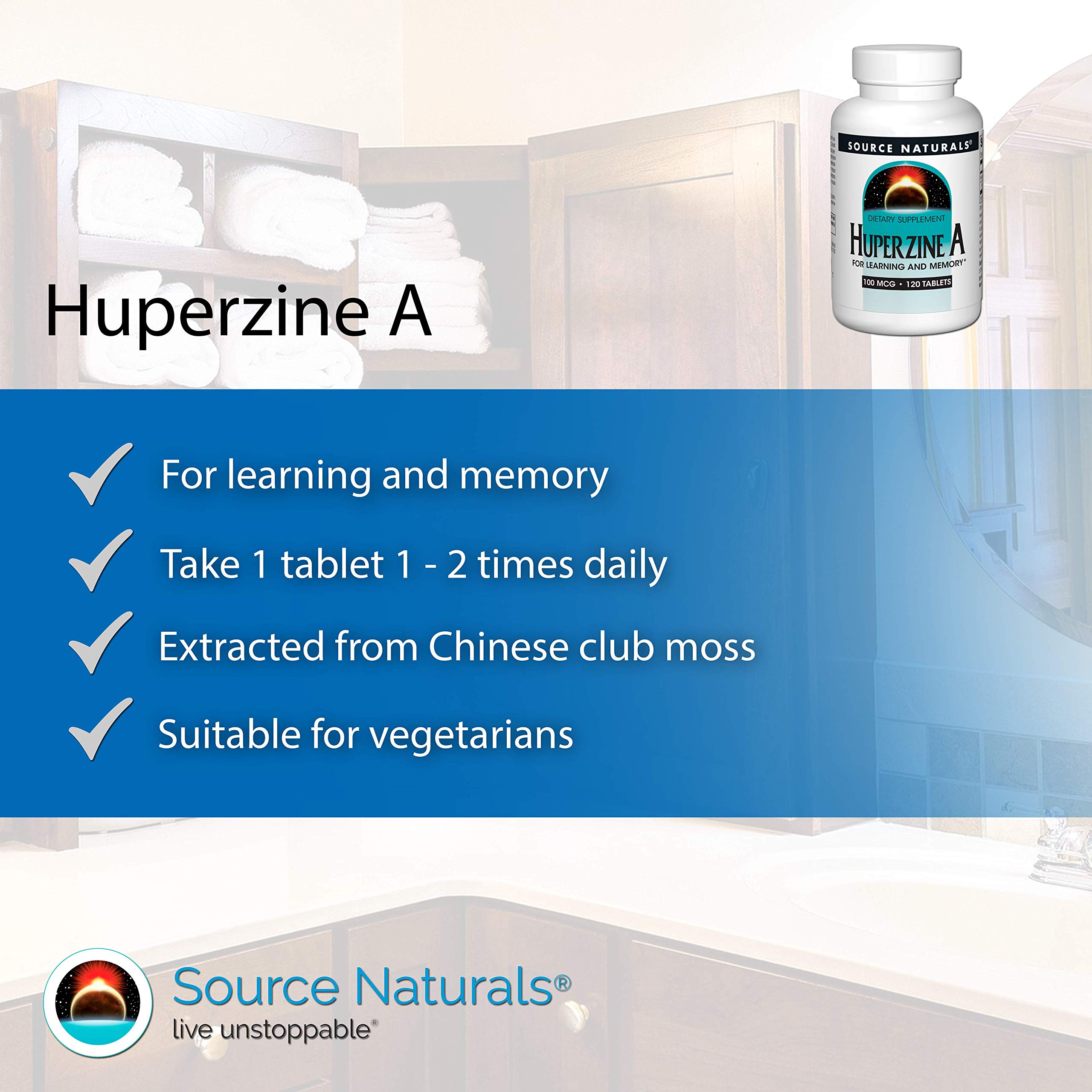 Source Naturals tableta en mano que ilustra tamaño real y facilidad de uso