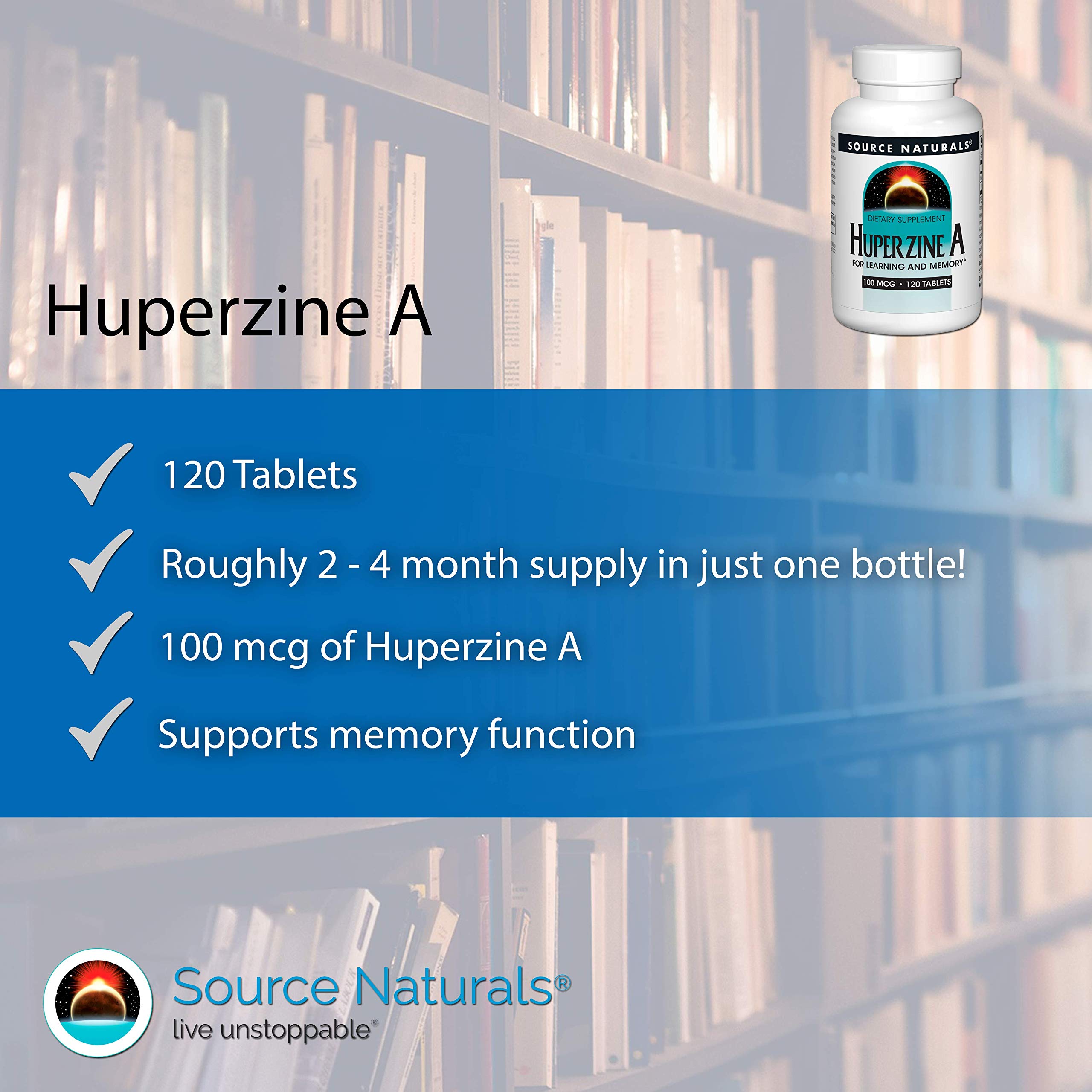 Source Naturals imagen del musgo Huperzia serrata, origen natural del extracto