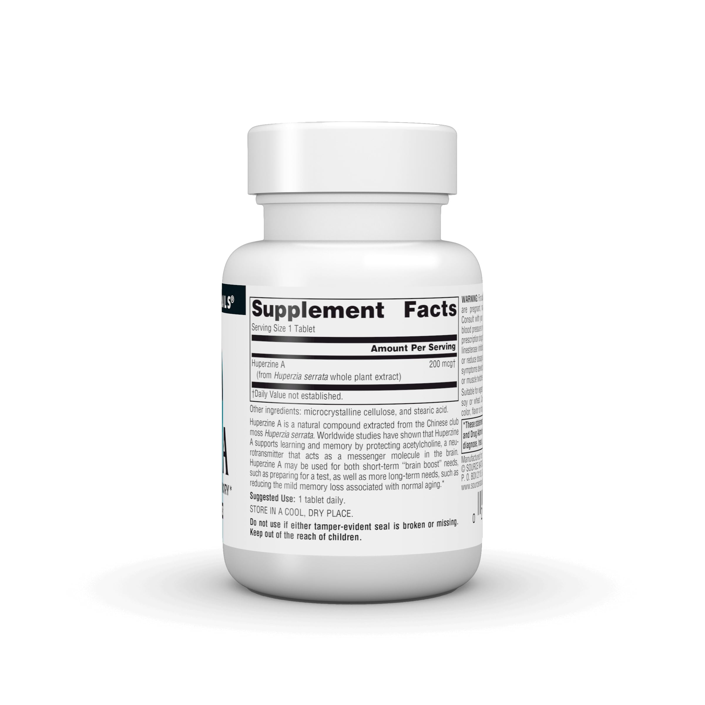 Source Naturals mano sosteniendo tableta, muestra facilidad de uso