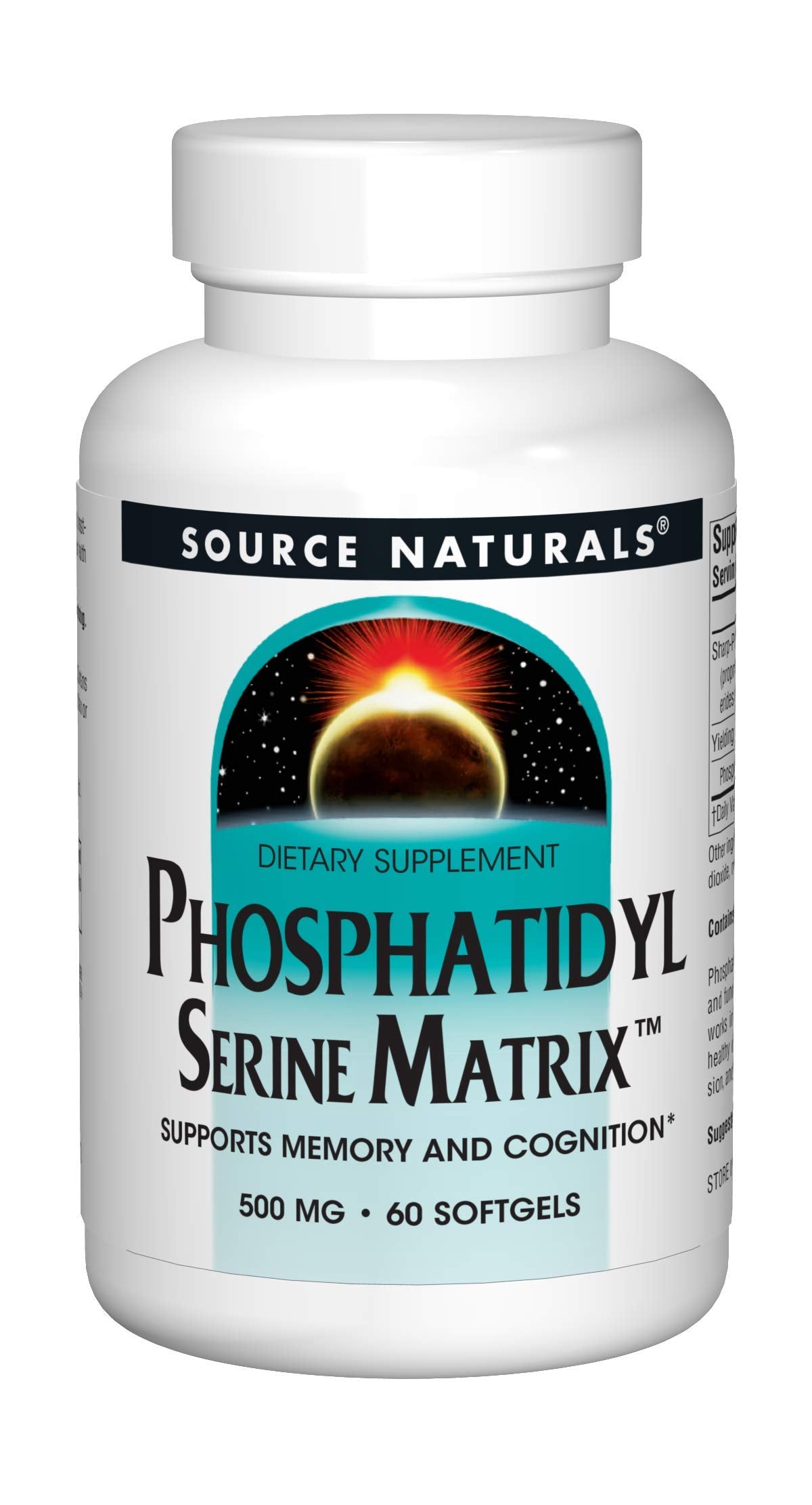 Source Naturals etiqueta de ingredientes y advertencia de soja visible