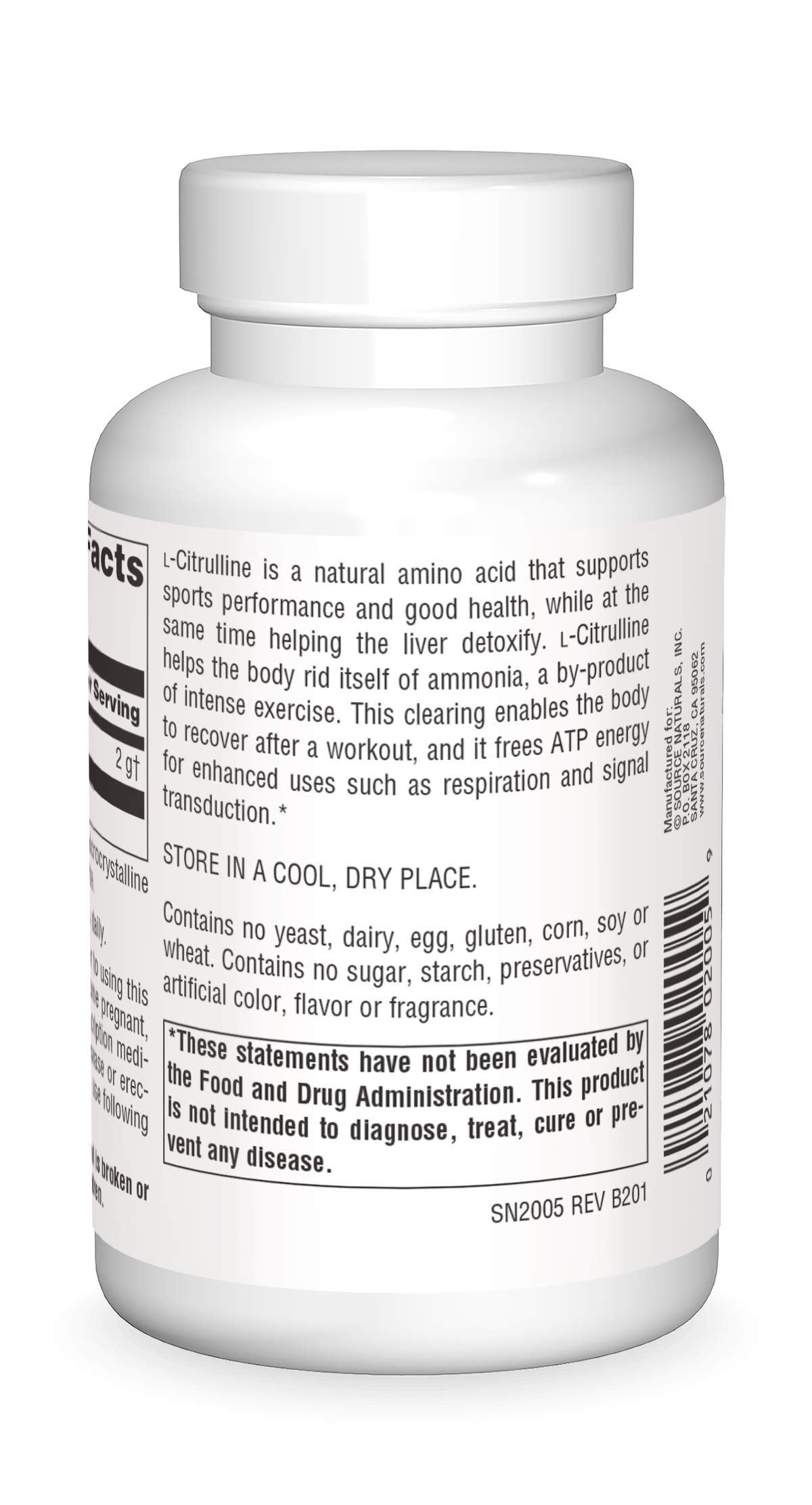 Source Naturals cápsula en primer plano que resalta calidad y dosificación