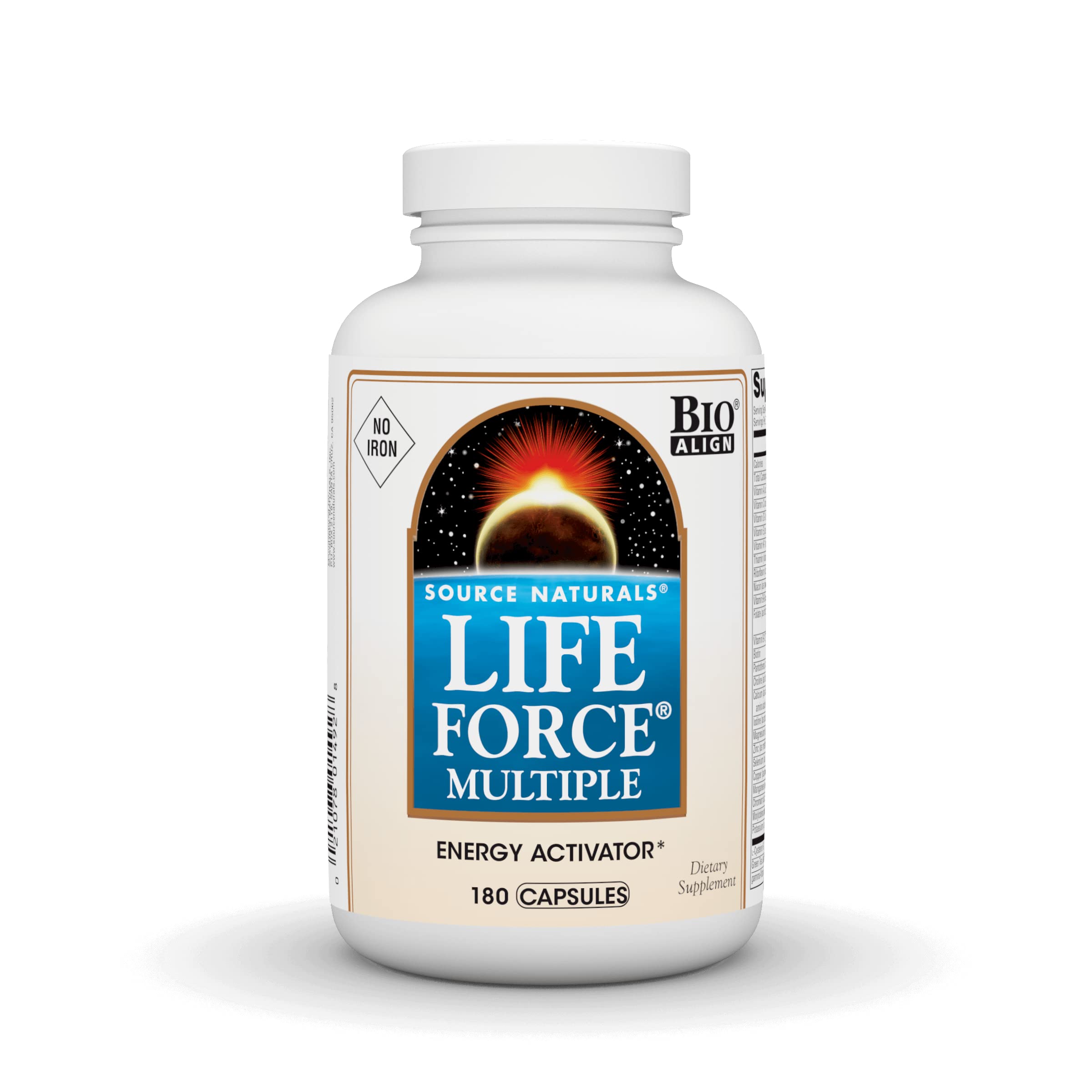 Source Naturals envase frontal mostrando 180 cápsulas y marca, beneficio: suministro prolongado