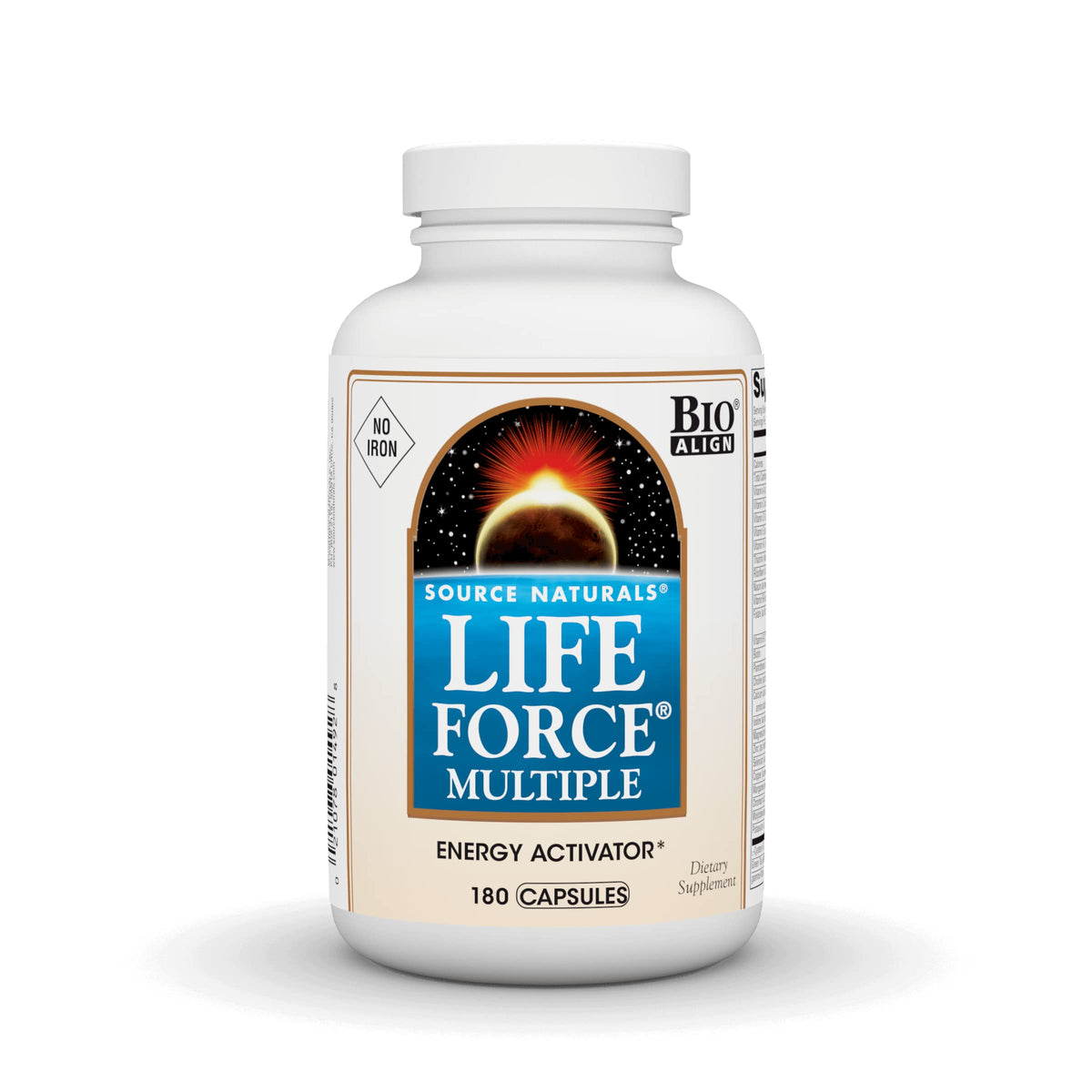 Source Naturals envase frontal mostrando 180 cápsulas y marca, beneficio: suministro prolongado