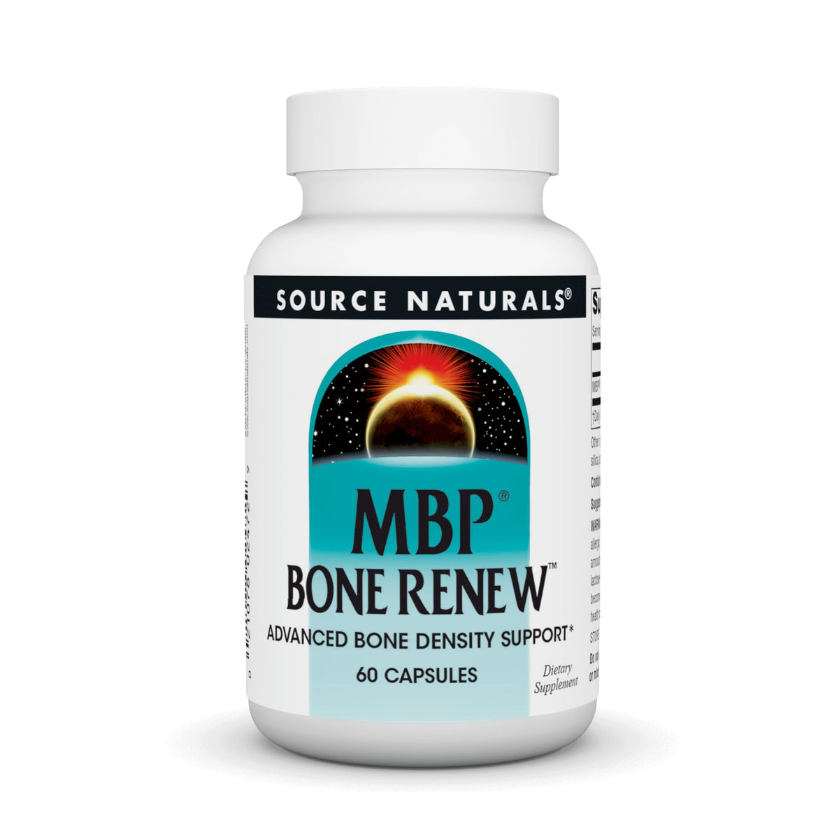Source Naturals envase frontal que muestra MBP Bone Renew y clara presentación