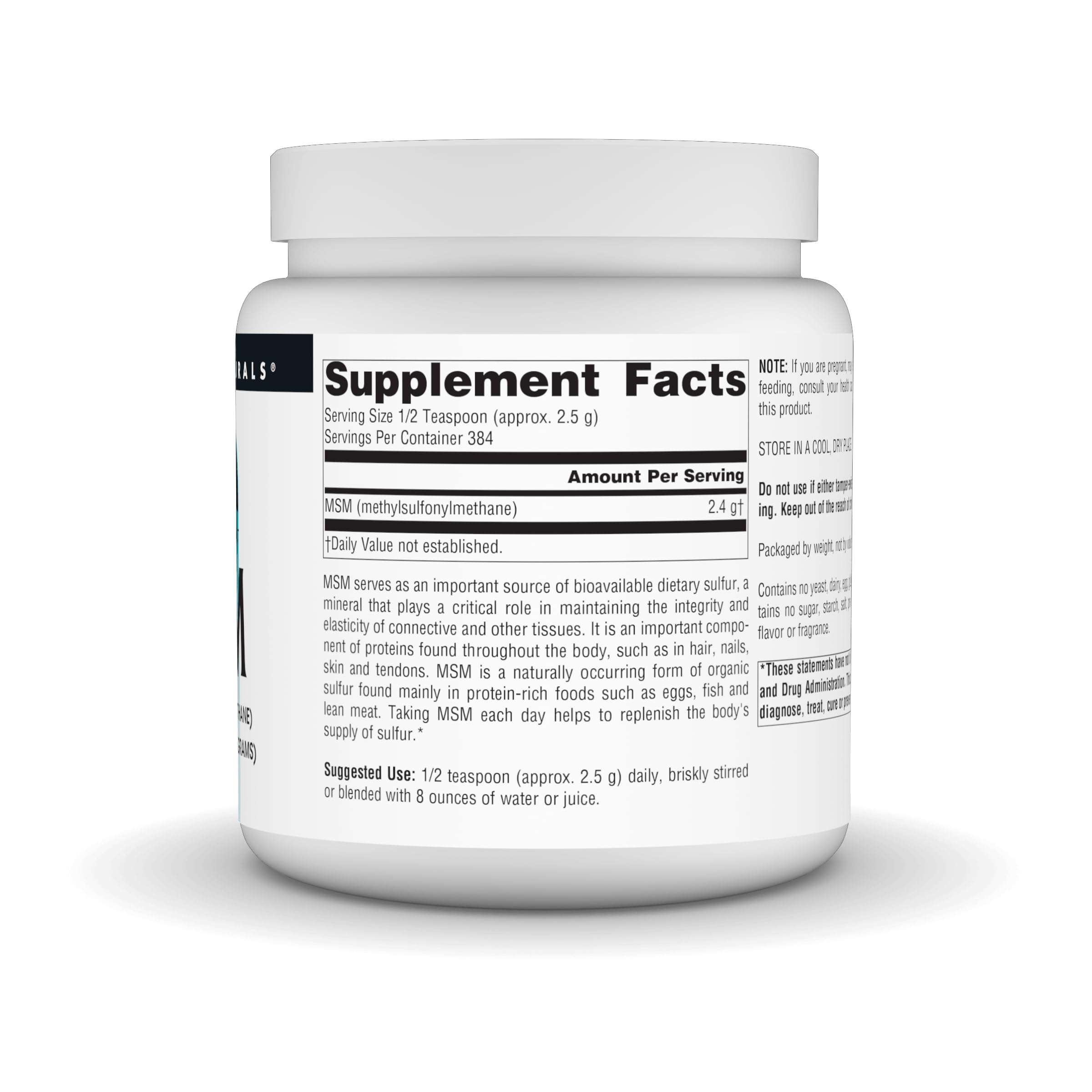 Source Naturals cucharada con polvo para medir 1/2 cucharadita, dosificación práctica
