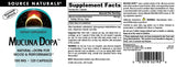 Source Naturals etiqueta nutricional y lista de ingredientes clara y visible