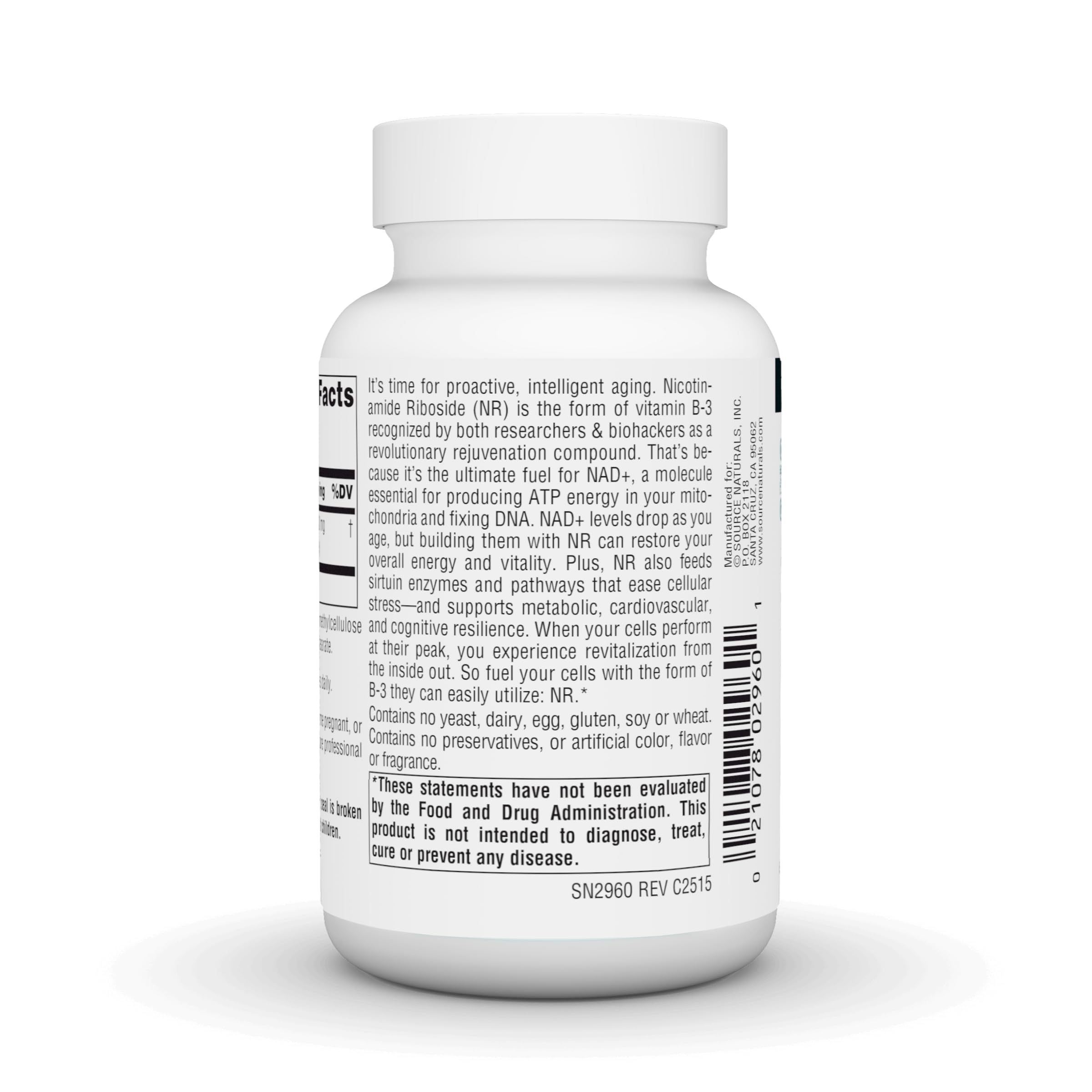 Source Naturals etiqueta con ingredientes y concentración de 300 mg visible