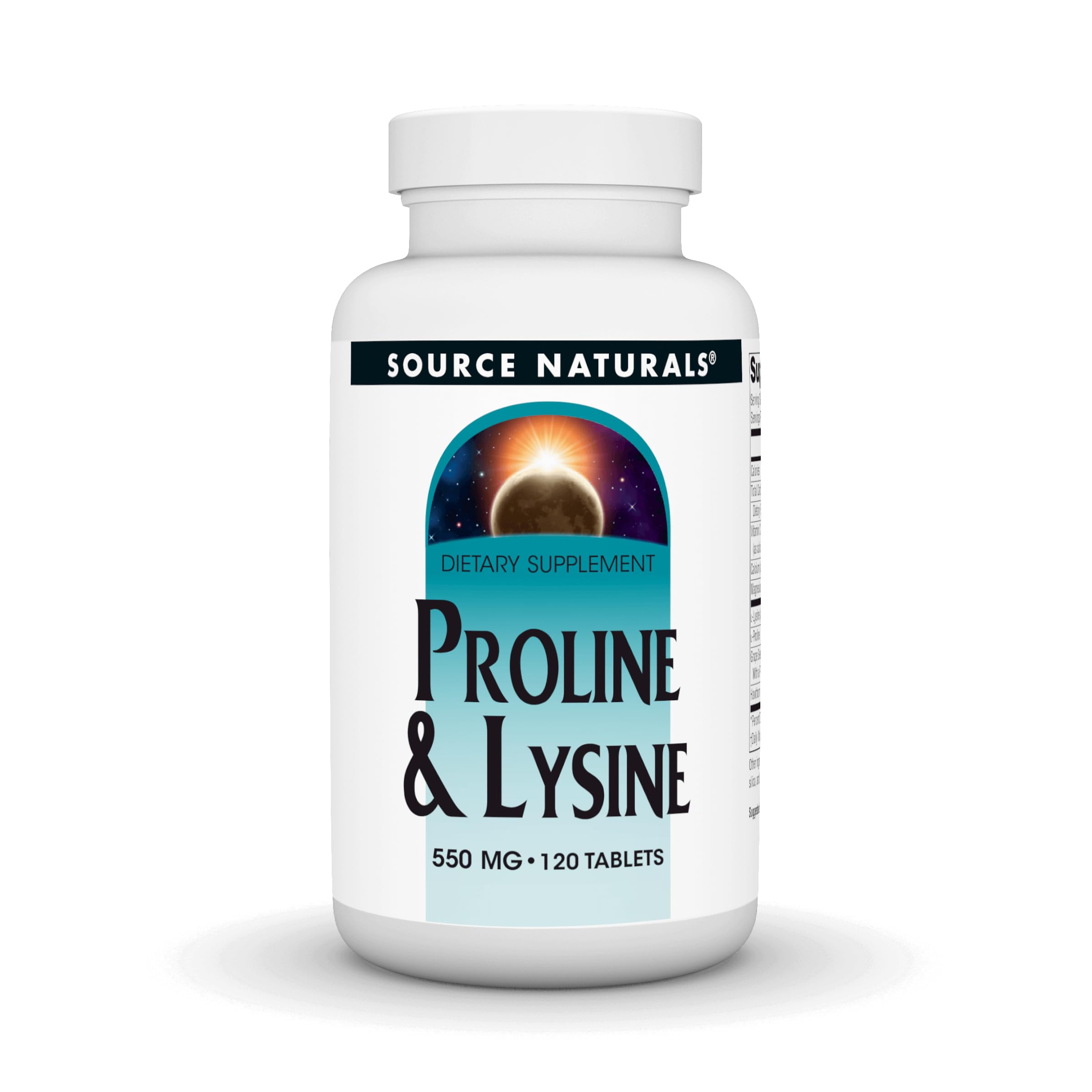 Source Naturals frasco frontal mostrando 120 tabletas y beneficios claros