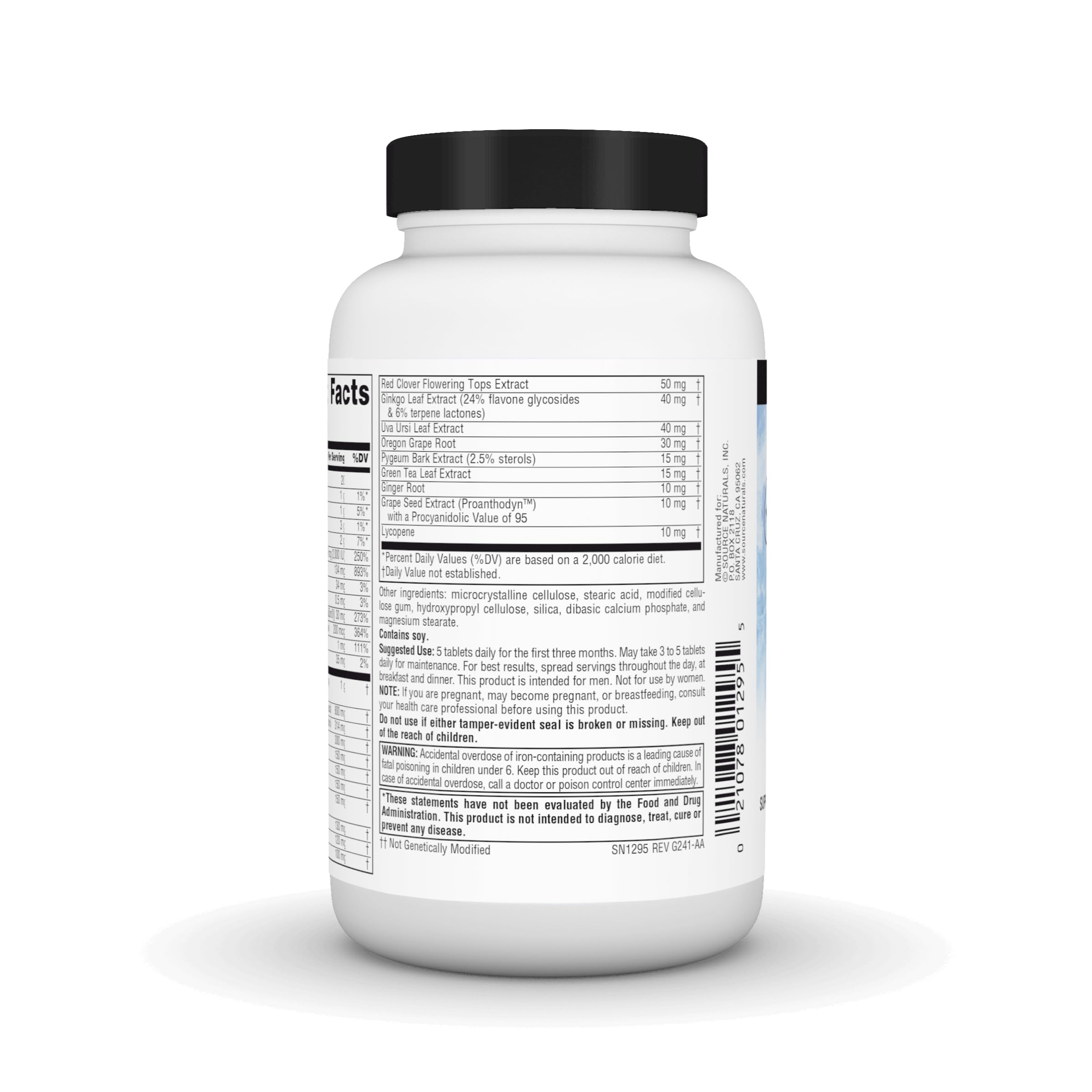 Source Naturals Prosta-Response tableta en la mano, muestra uso y tamaño práctico