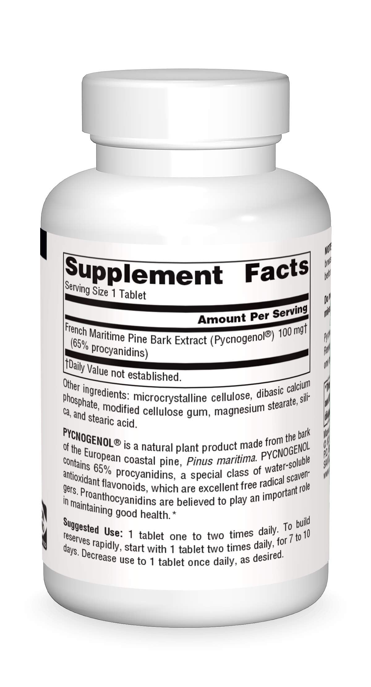 Source Naturals textura de tableta para apreciar acabado y calidad