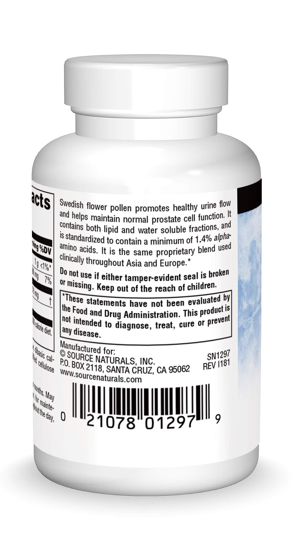 Source Naturals tabletas en mano para comparar tamaño y dosificación visual