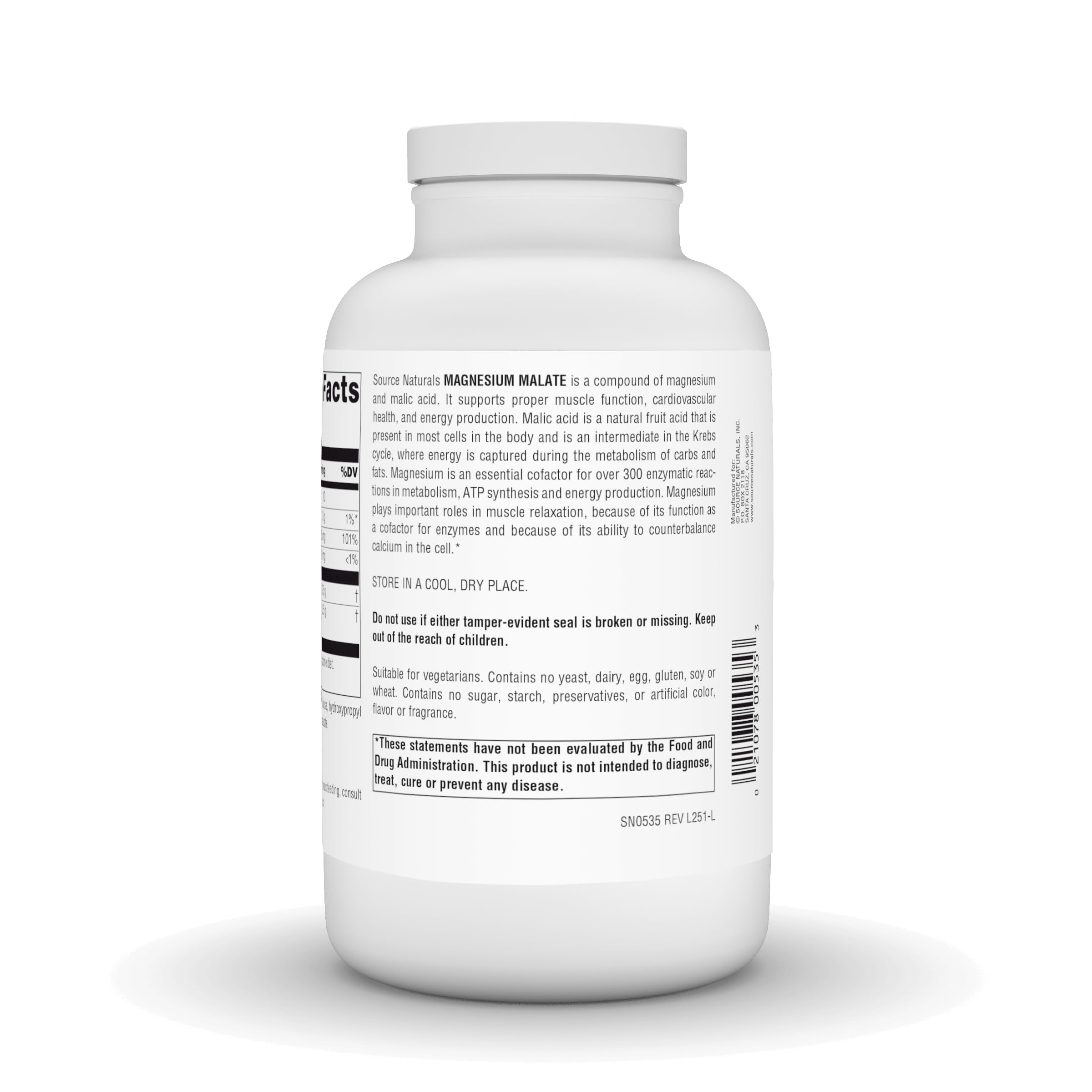 Source Naturals tabletas junto a otros suplementos para visual de dosis mensual