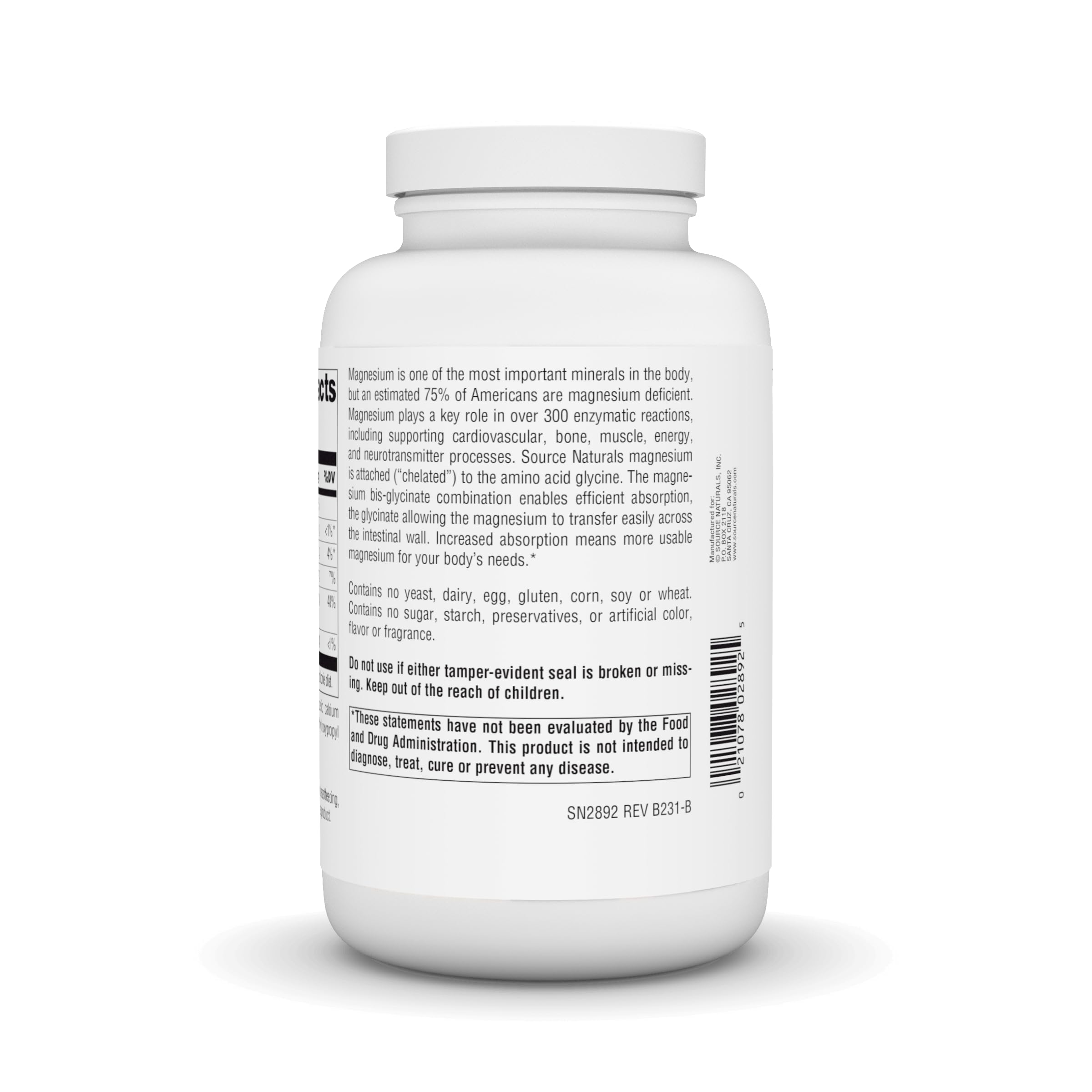 Source Naturals tabletas detalle de 200 mg, fácil dosificación