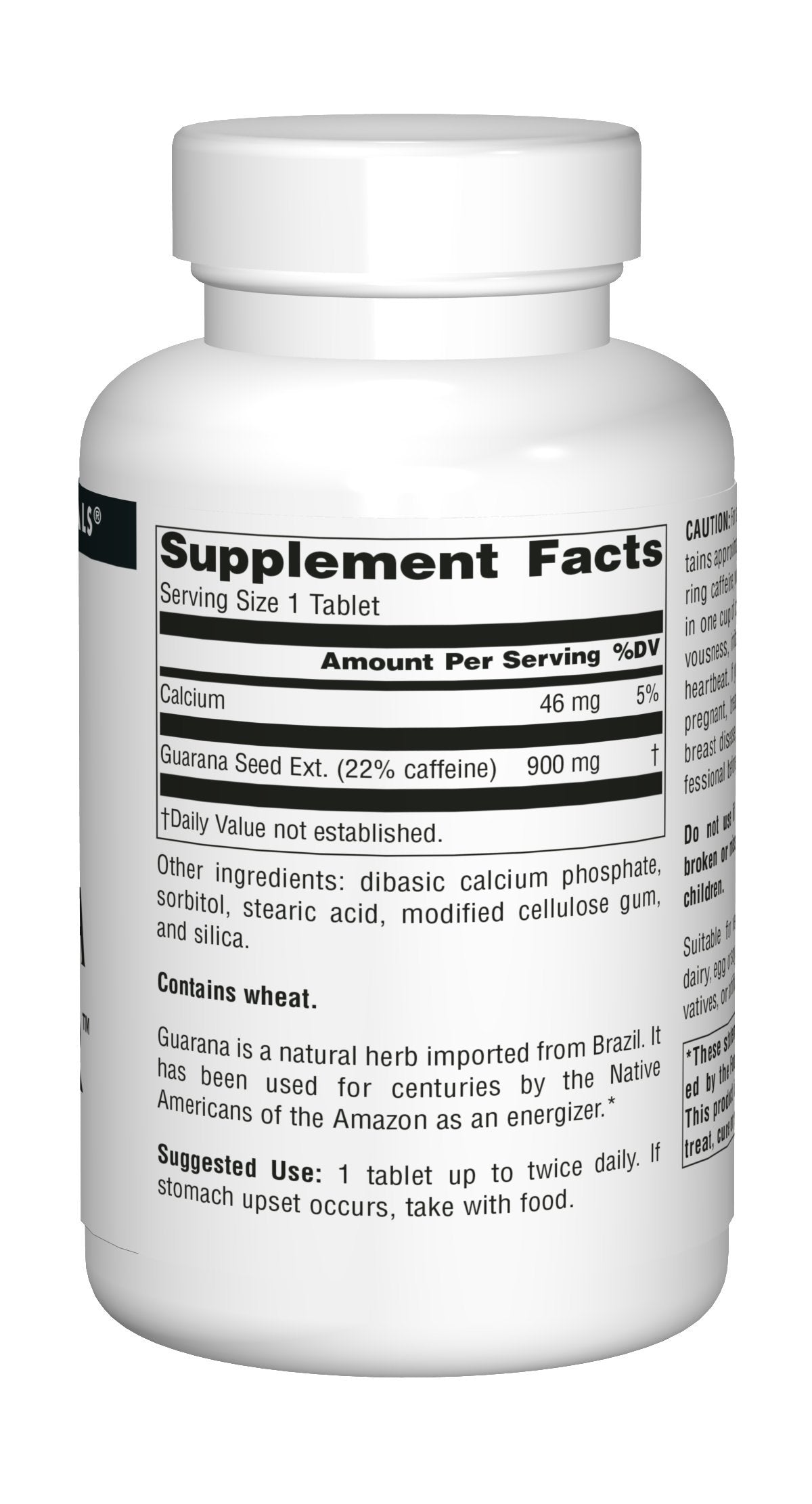 Comparación de tamaño de Source Naturals tabletas en la mano para dosificación clara