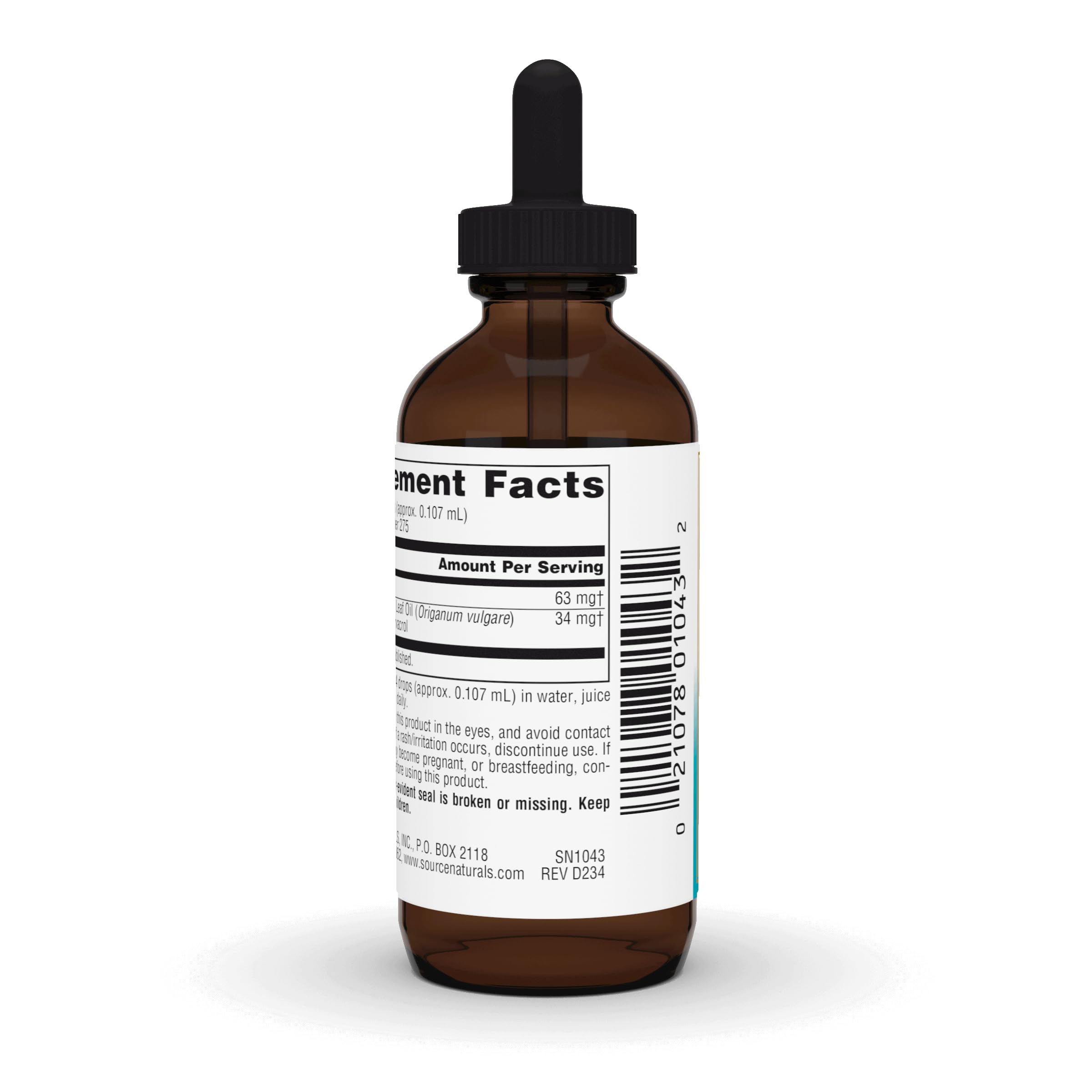 Source Naturals textura del aceite en gota, demostrando pureza y brillo