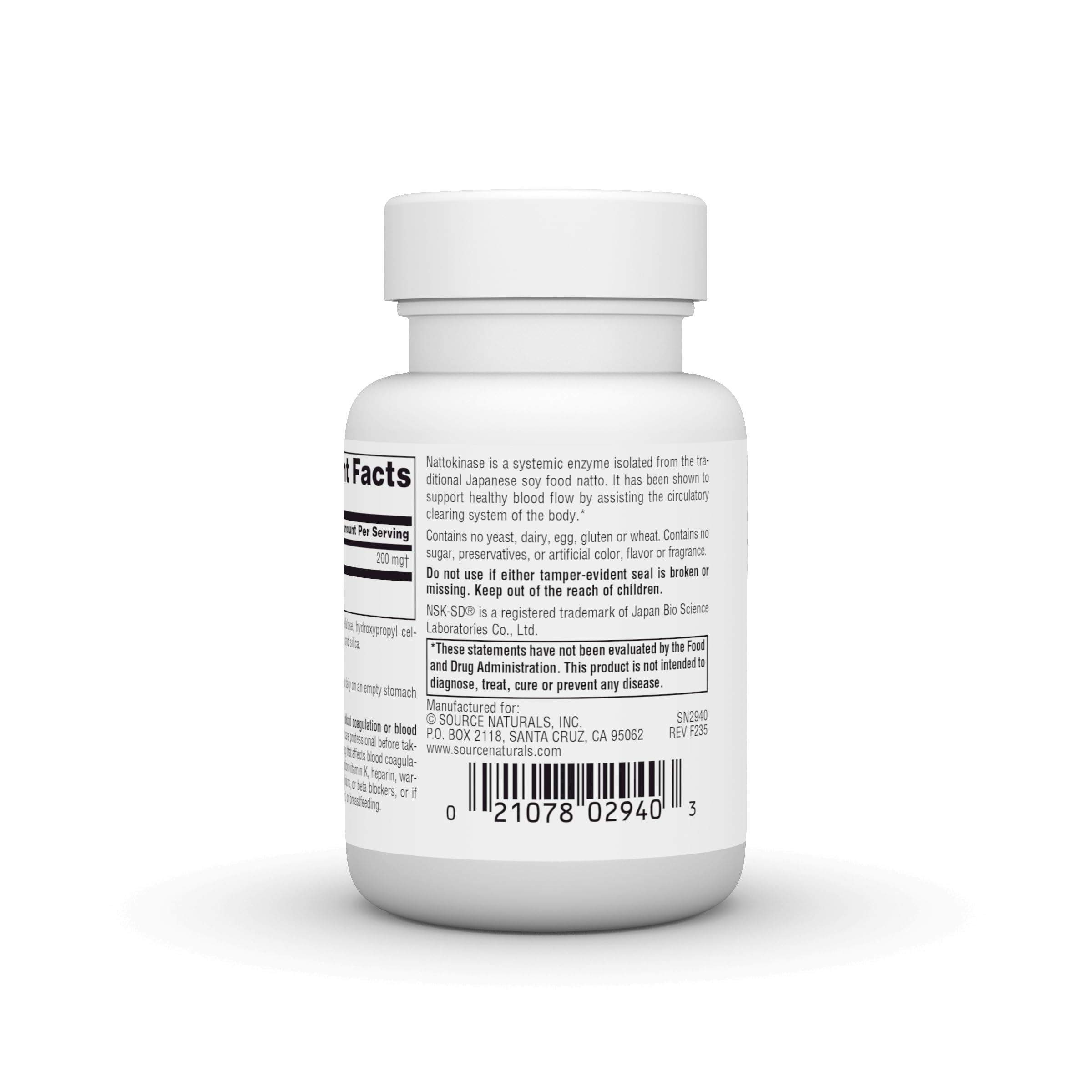 Source Naturals polvo fino de nattokinase para apreciar la calidad del ingrediente