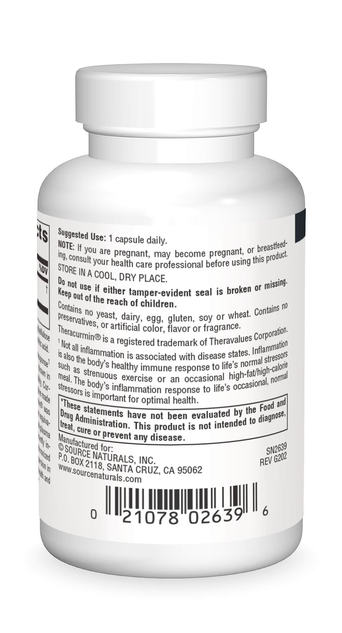 Source Naturals Theracurmin cápsula vegetariana abierta mostrando contenido fino