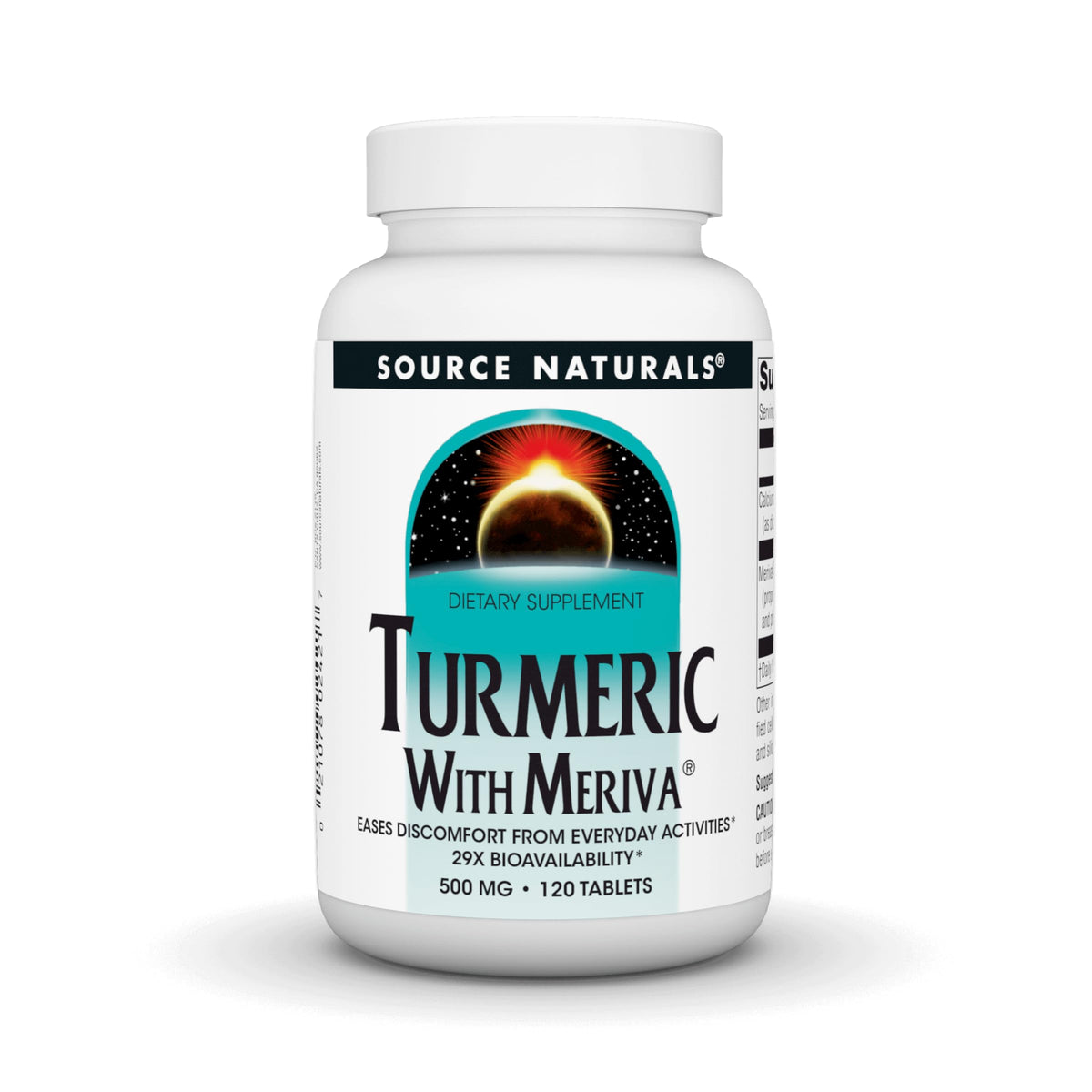 Source Naturals frente del empaque mostrando 120 tabletas y dosificación